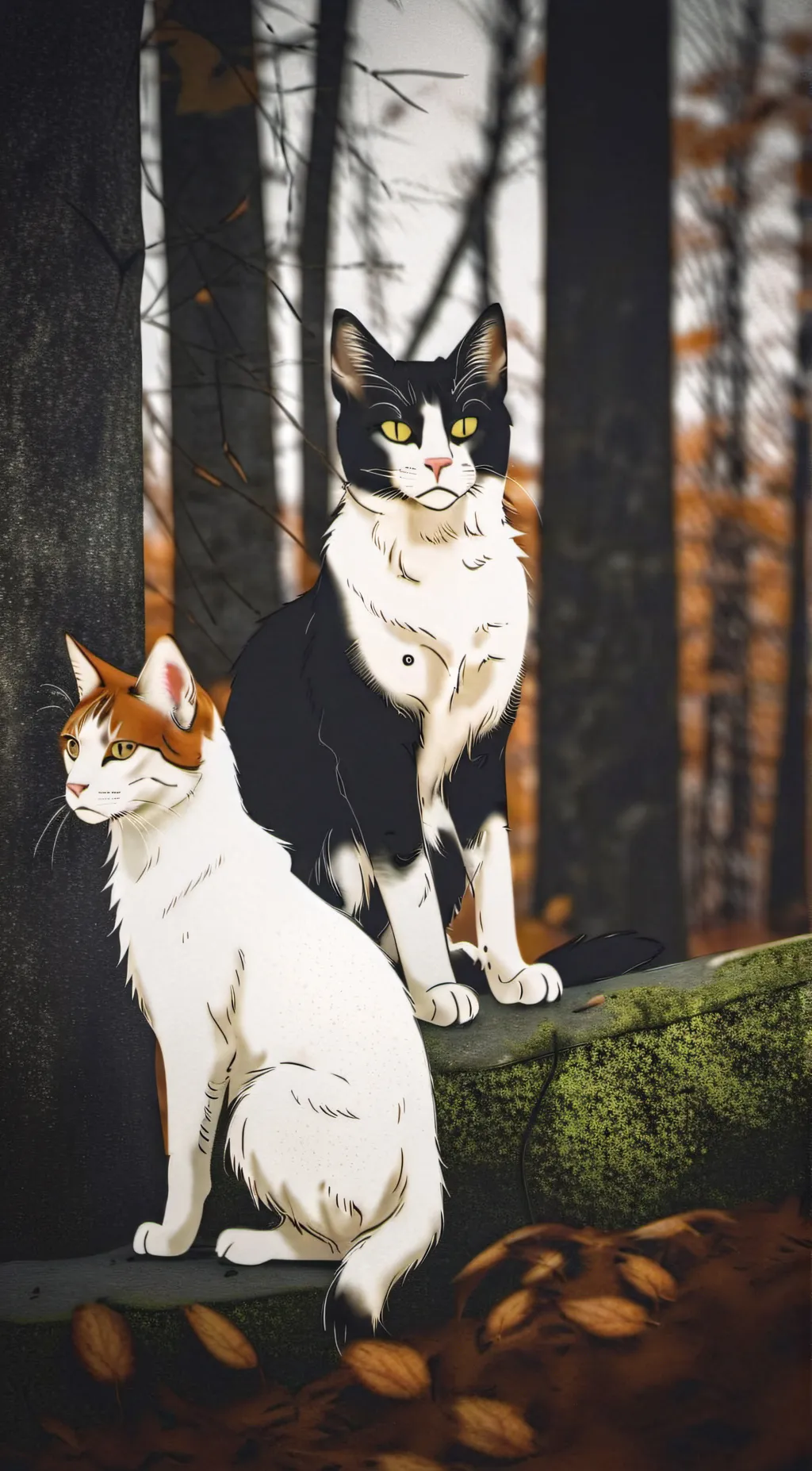 ai character: whiteflame+rocky background