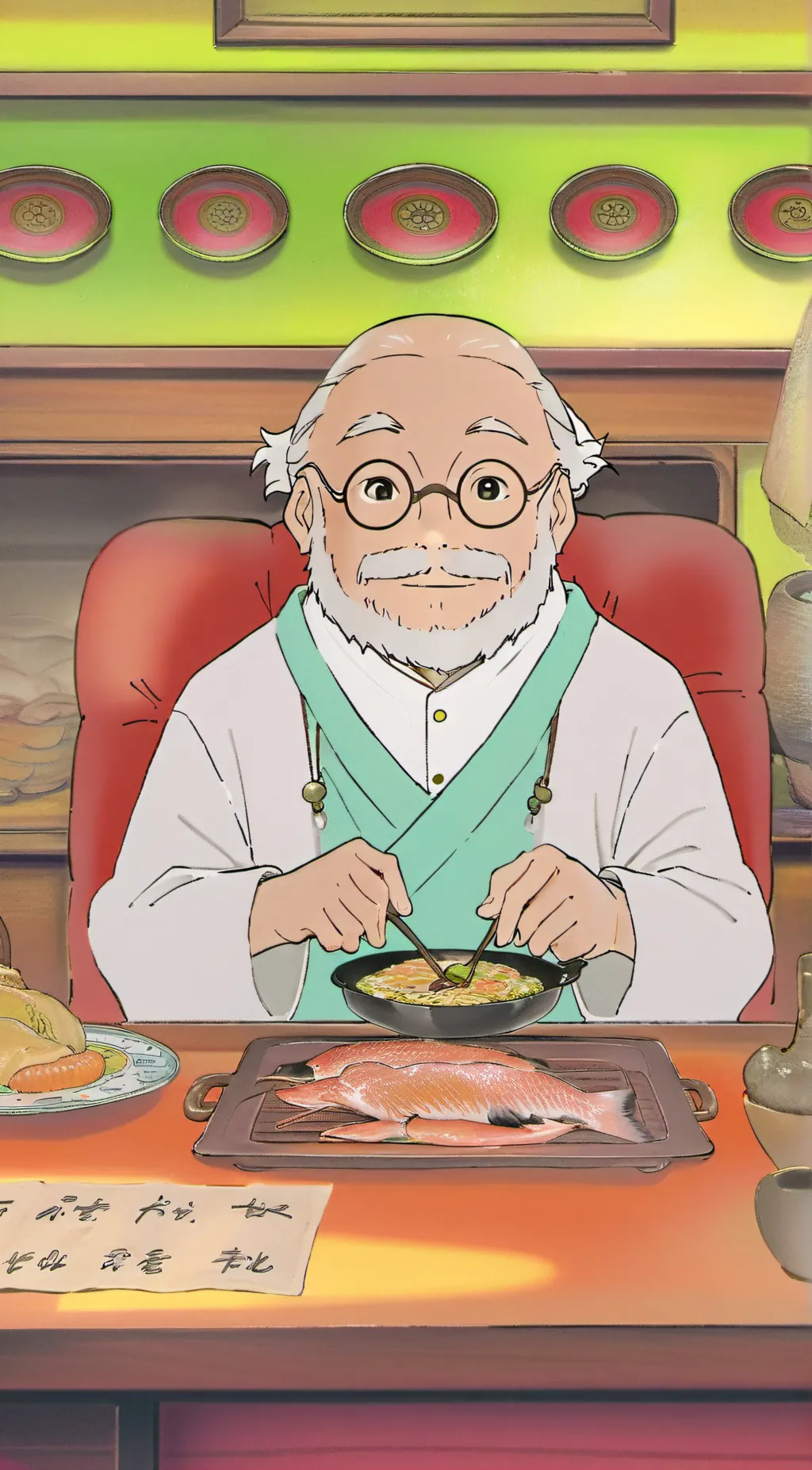 ai character: coppy background