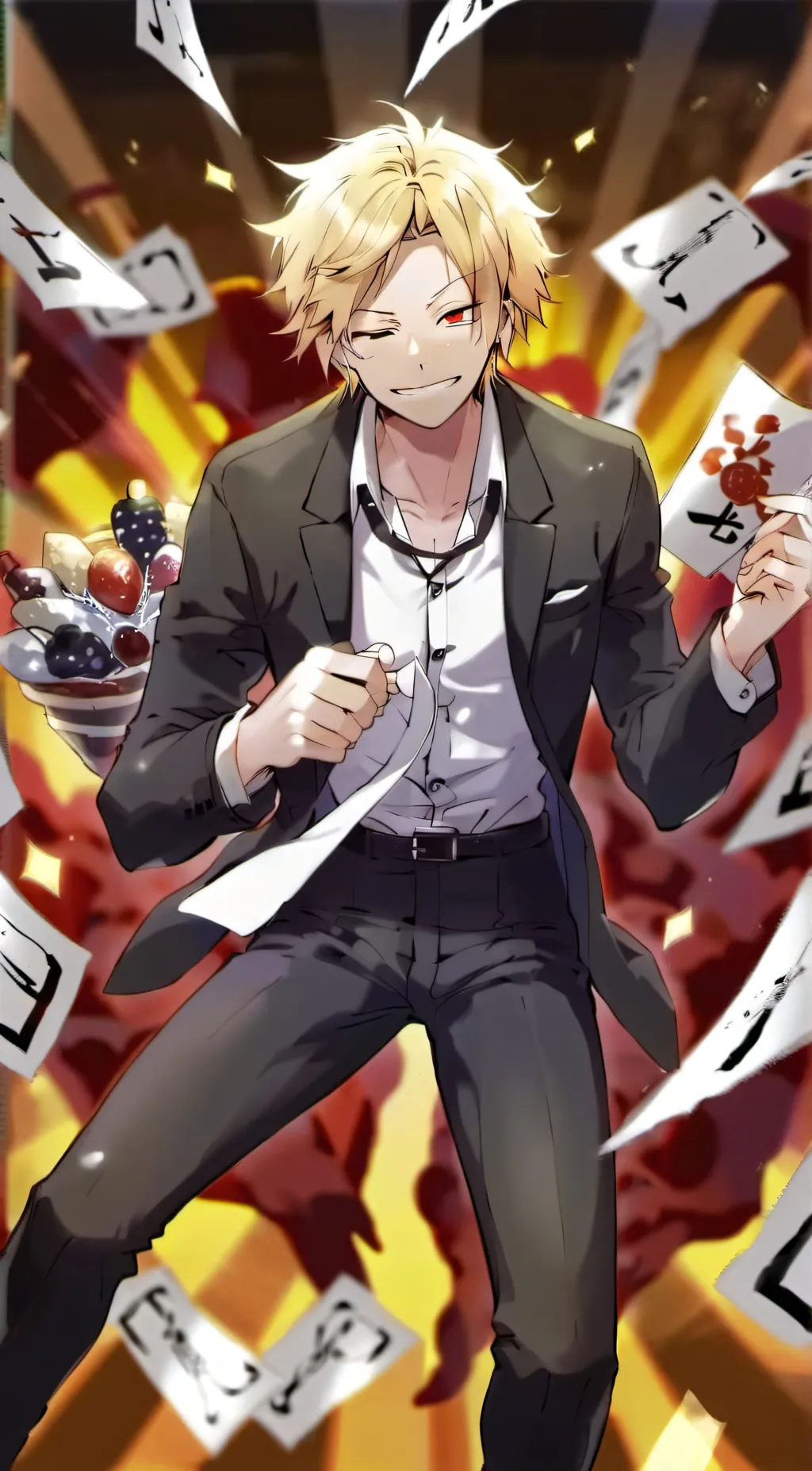 ai character: denki kaminari💛💛💛 background