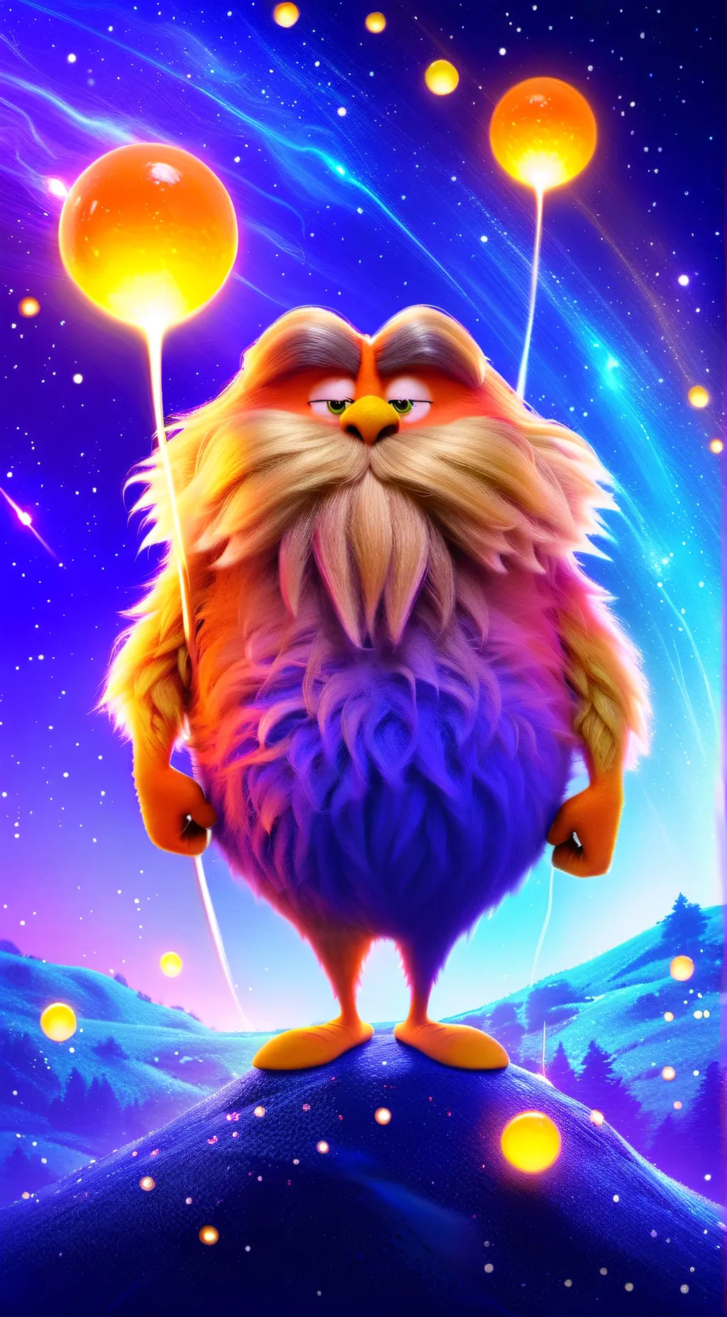 ai character: BADDIE LORAX  background