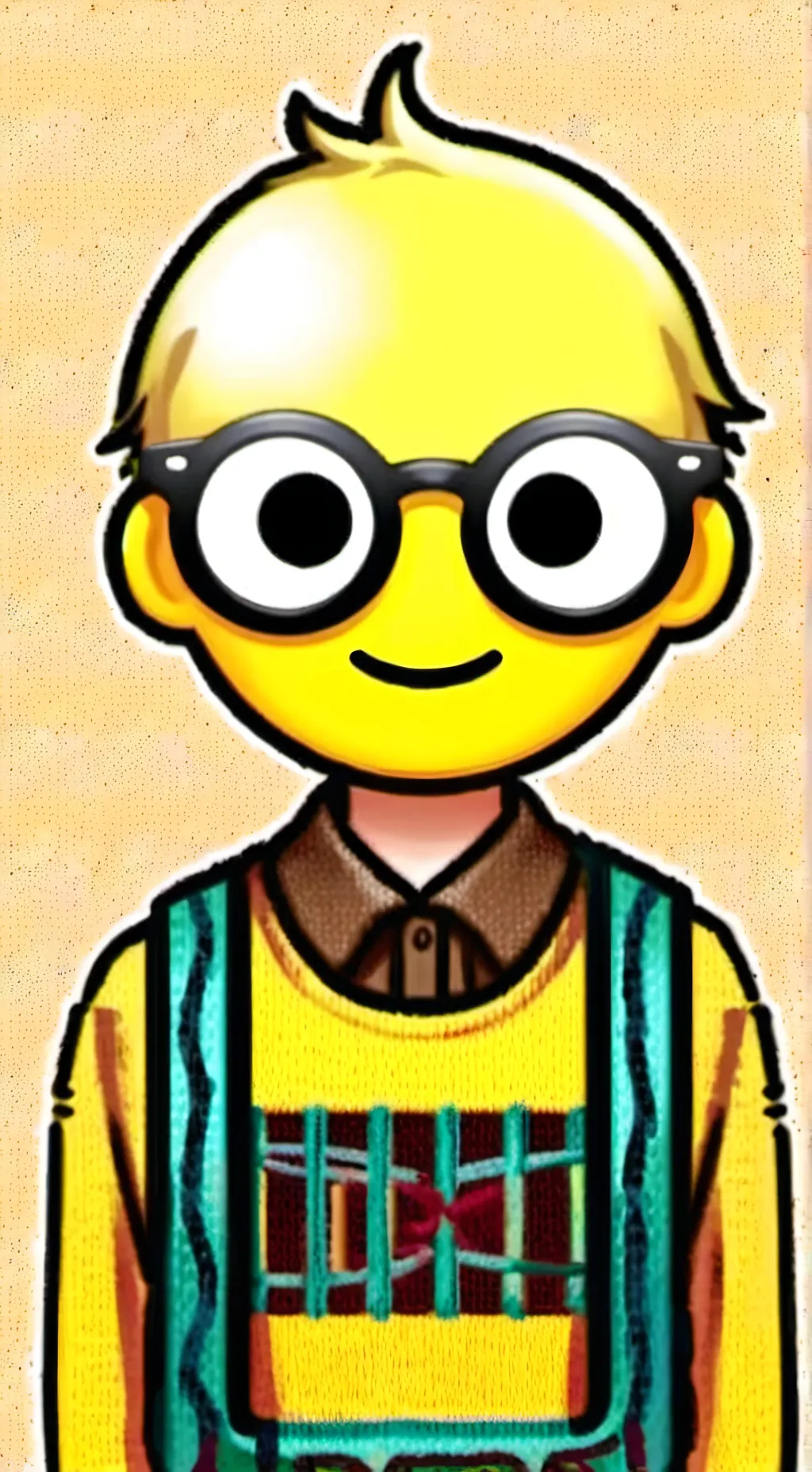 ai character: Nerd meme background