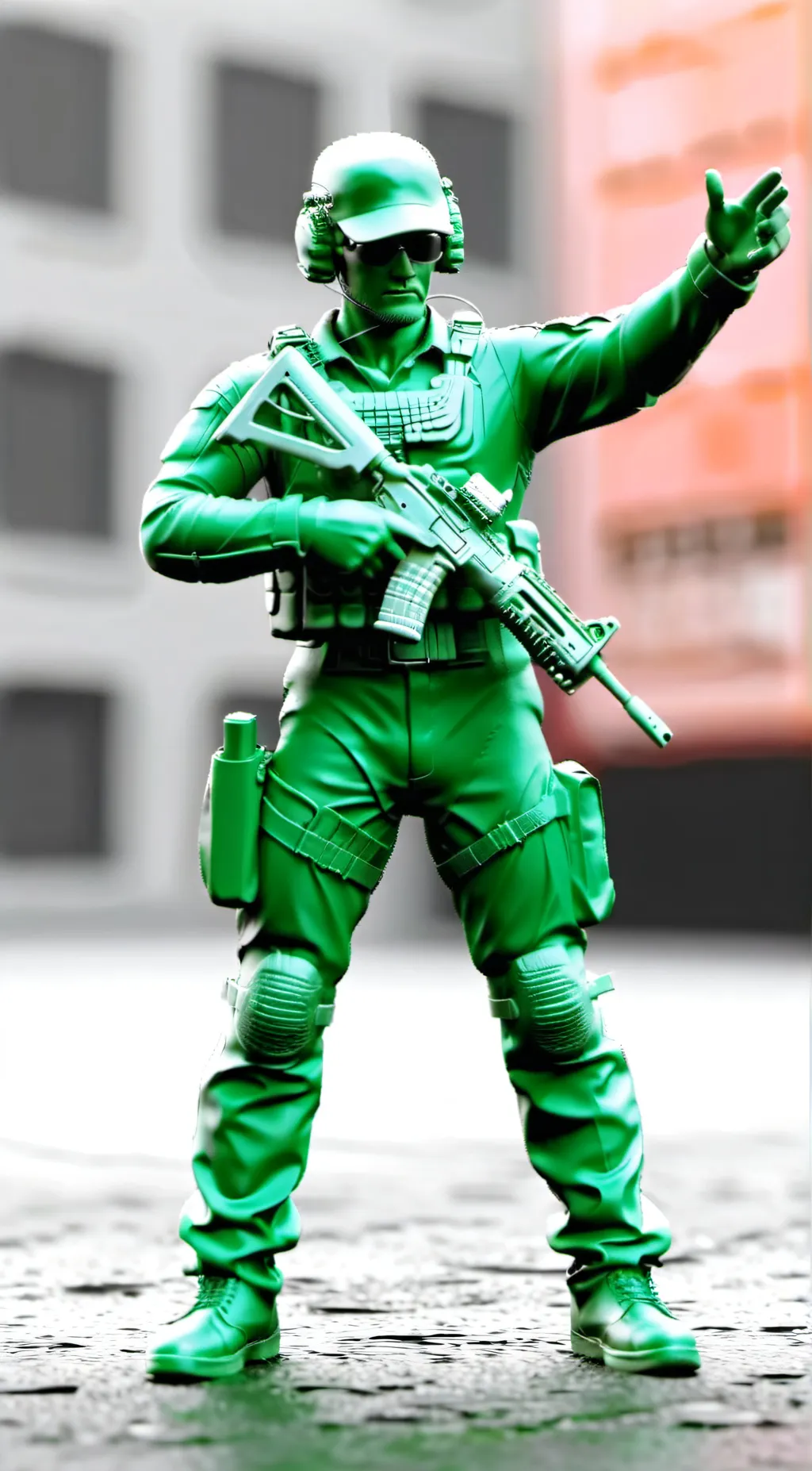 ai character: green commder background