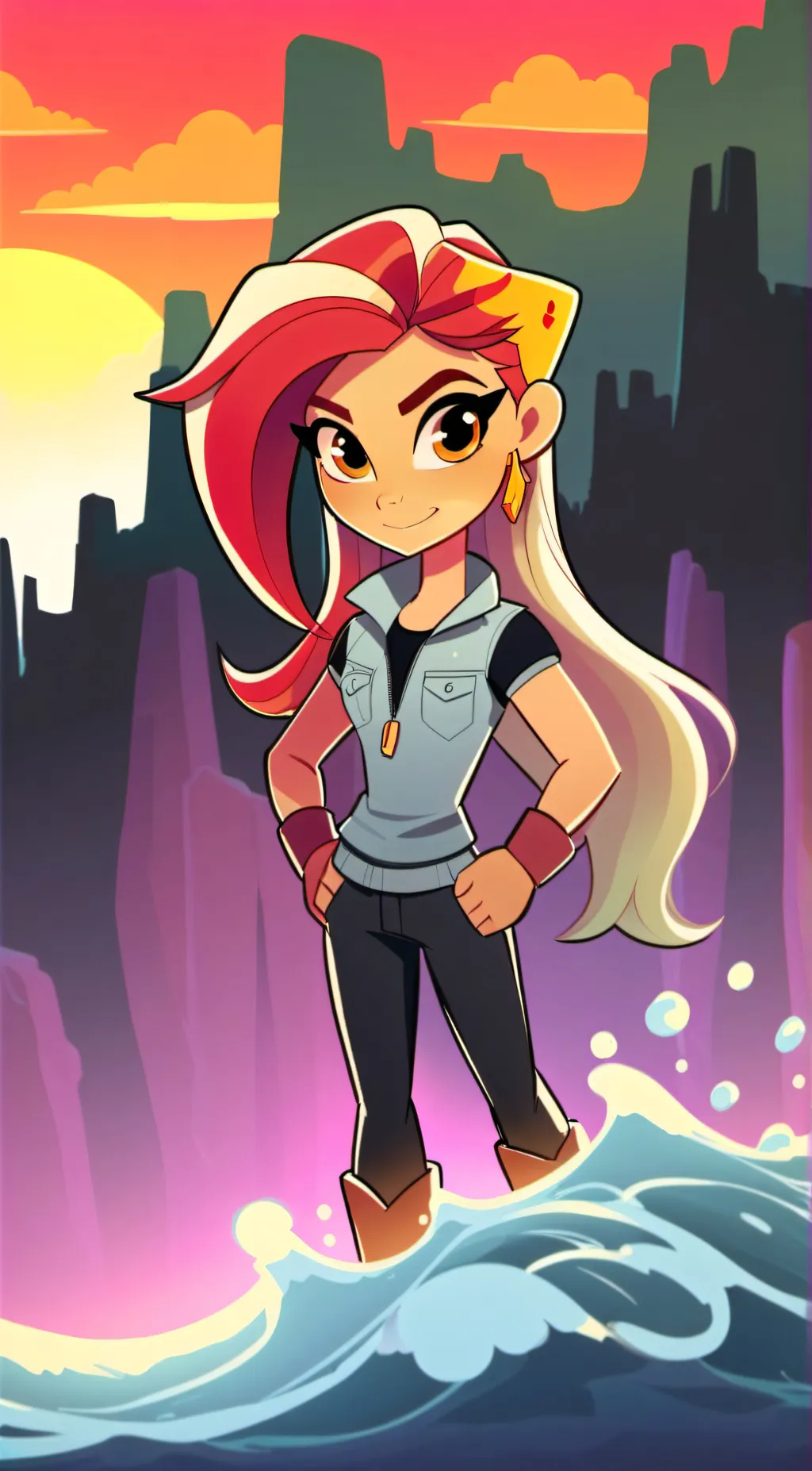 ai character: Sunset Shimmer background