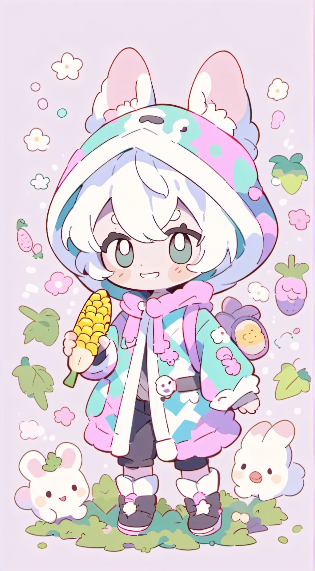 ai character: crafty corn background