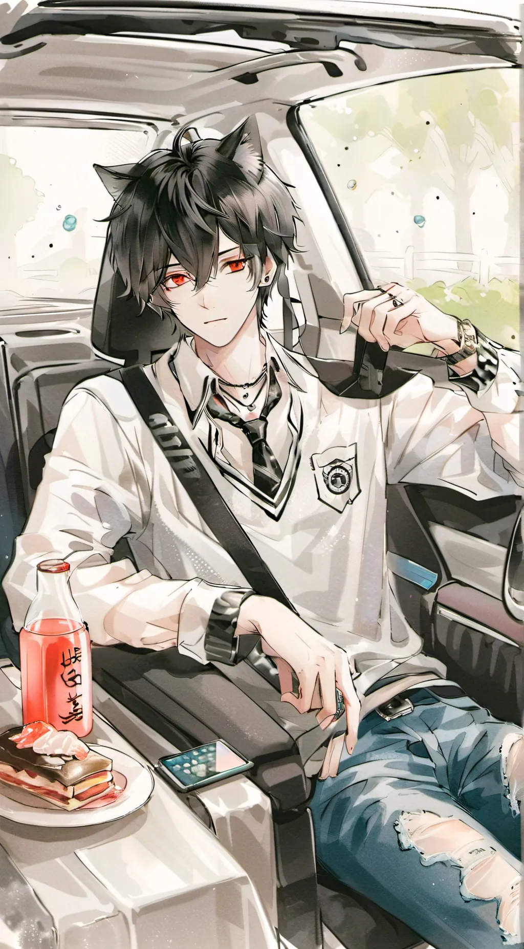 ai character: € ur bf¥ background