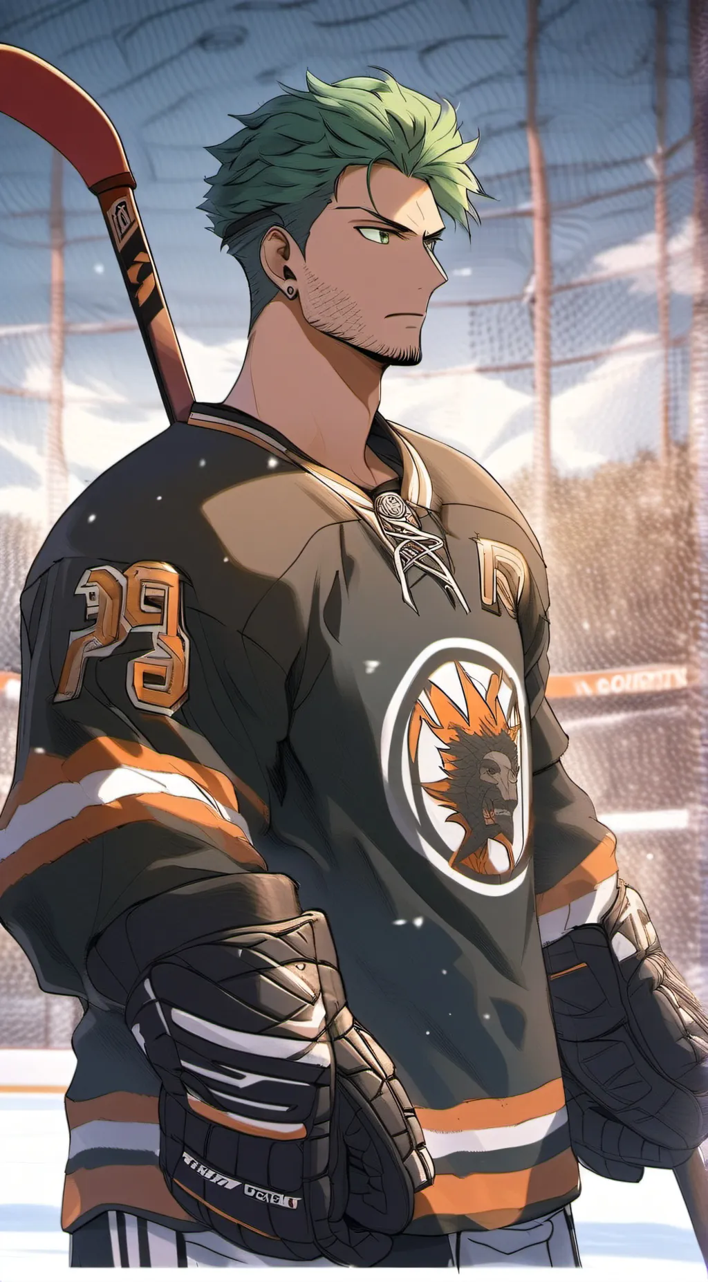 ai character: Zoro Roronoa background