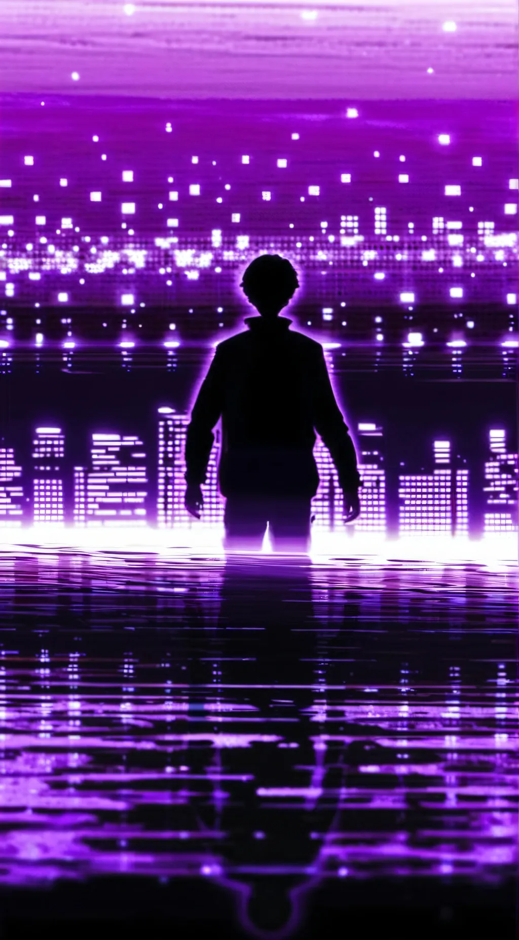 ai character: purple tv background