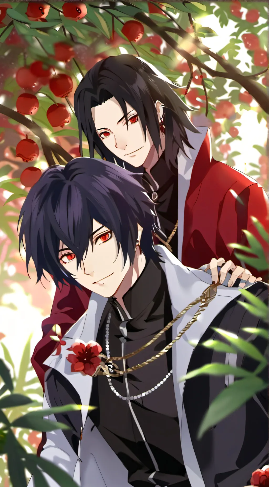 ai character: sasuke and itachi  background