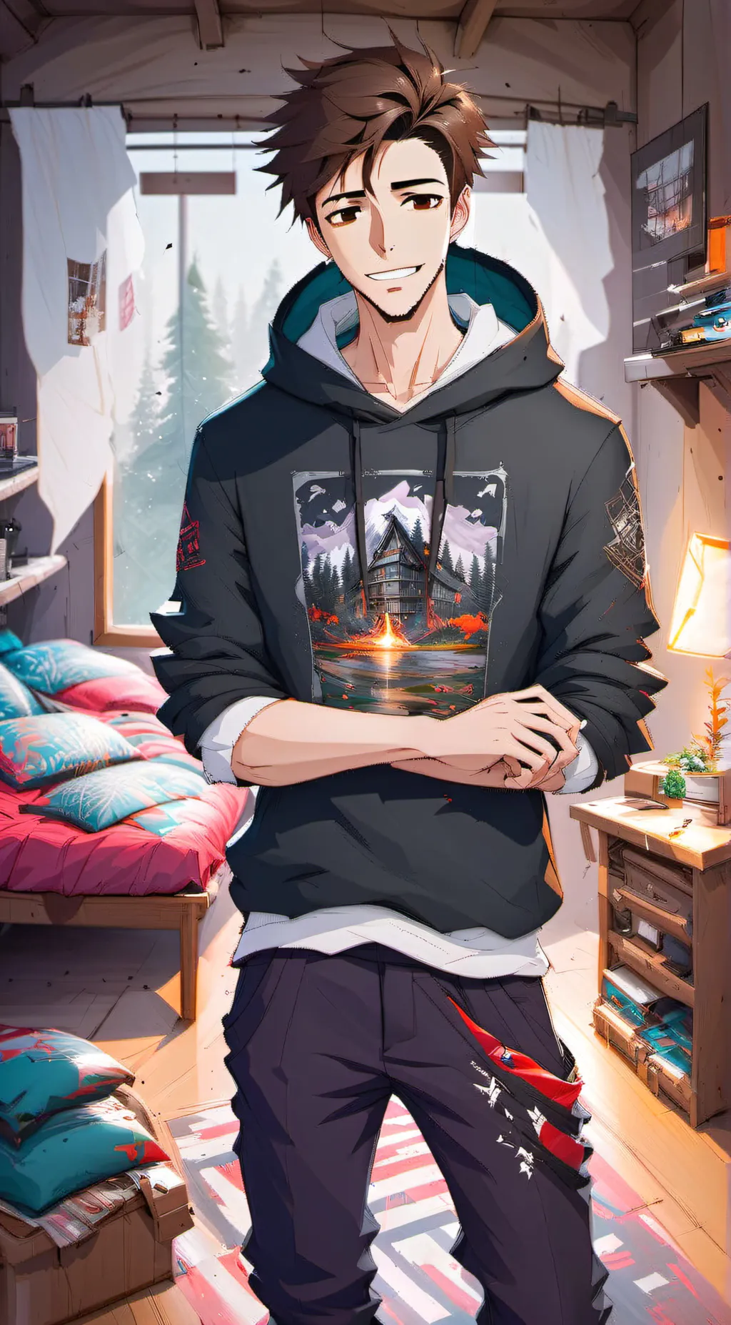 ai character: LEO background