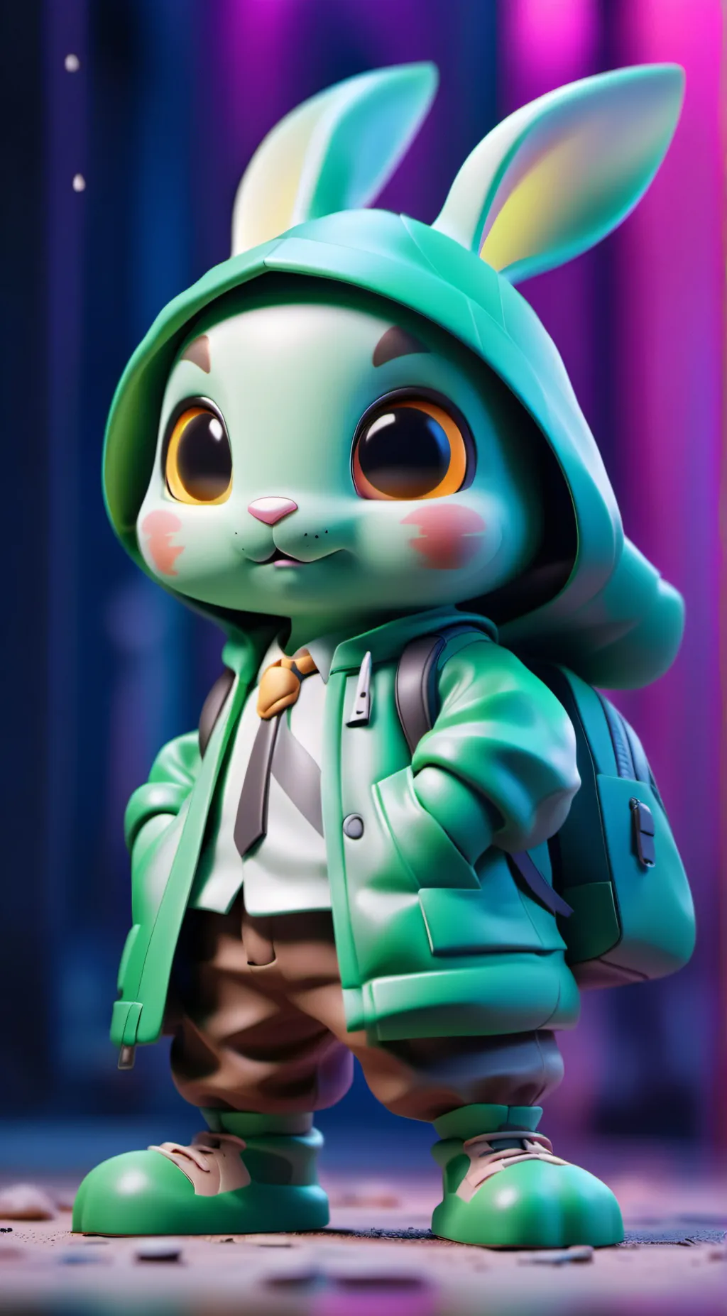 ai character: hoppy hopscotch  background