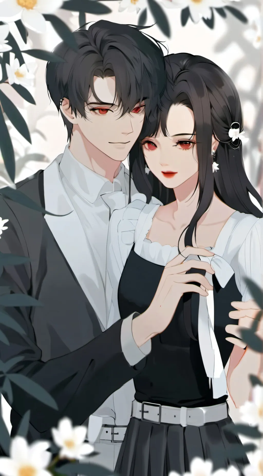 ai character: lily and bestin background