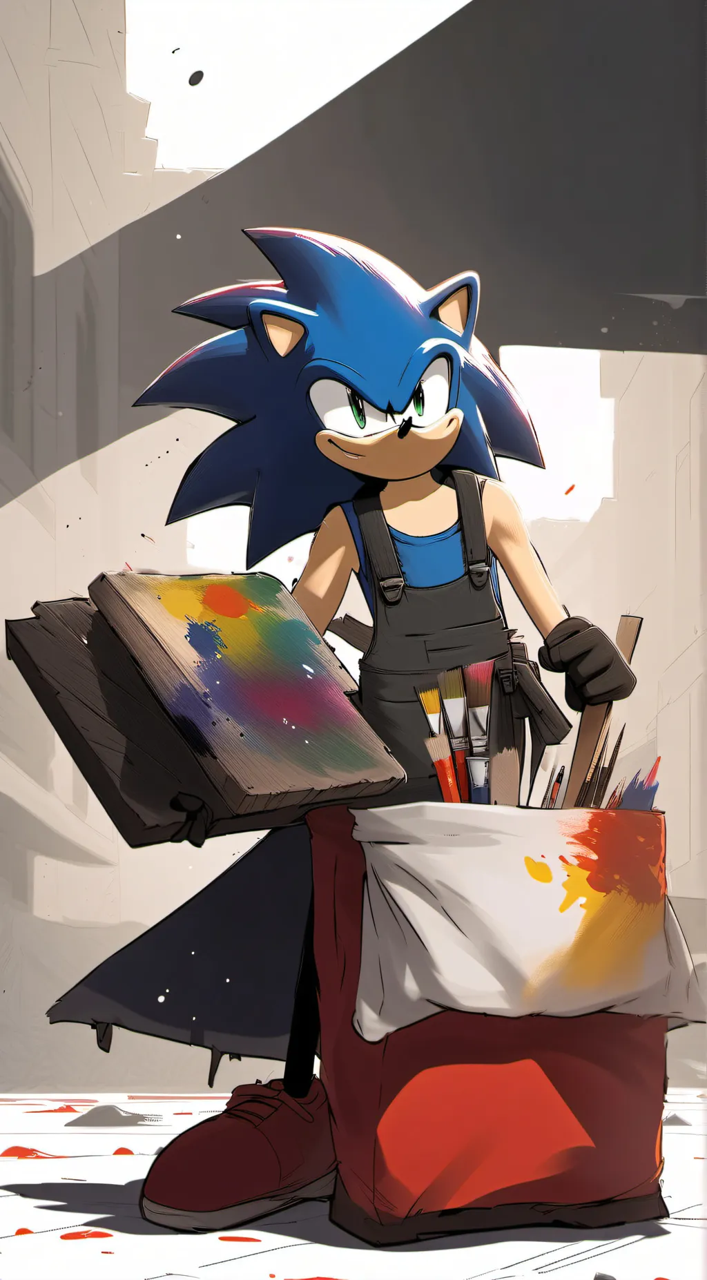 ai character: Sonic  background