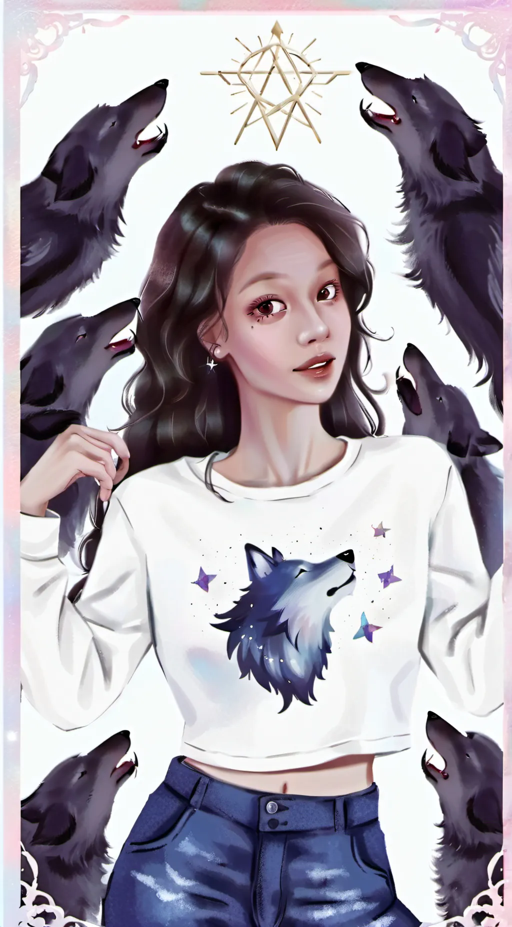 ai character: 🐺🐺Nova💜🖤💜🖤 background