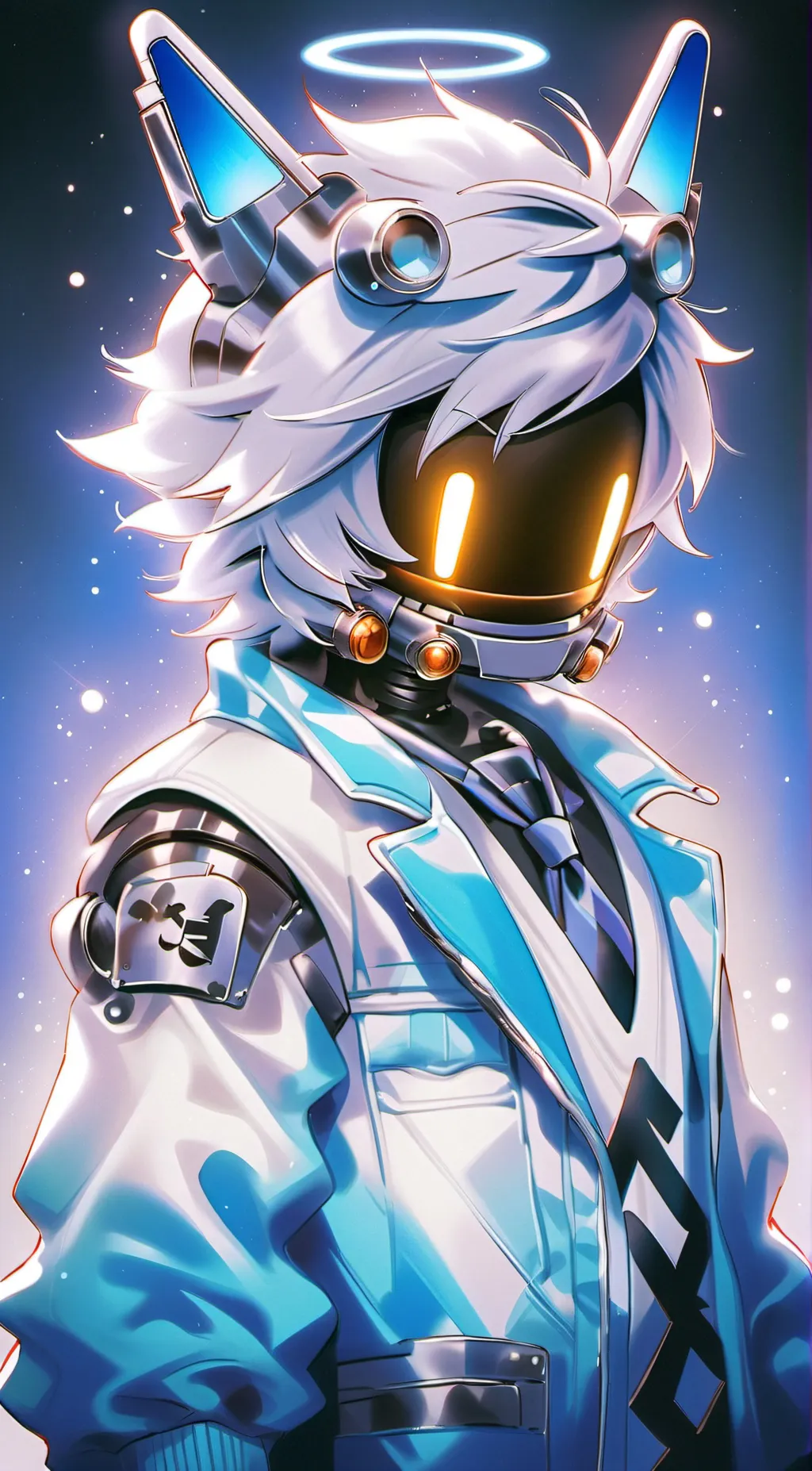 ai character: Cyborg furry background