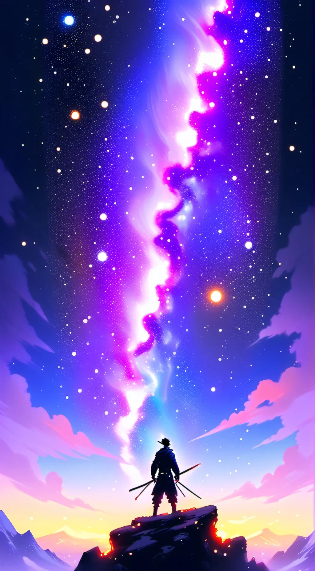 ai character: Discover of space background