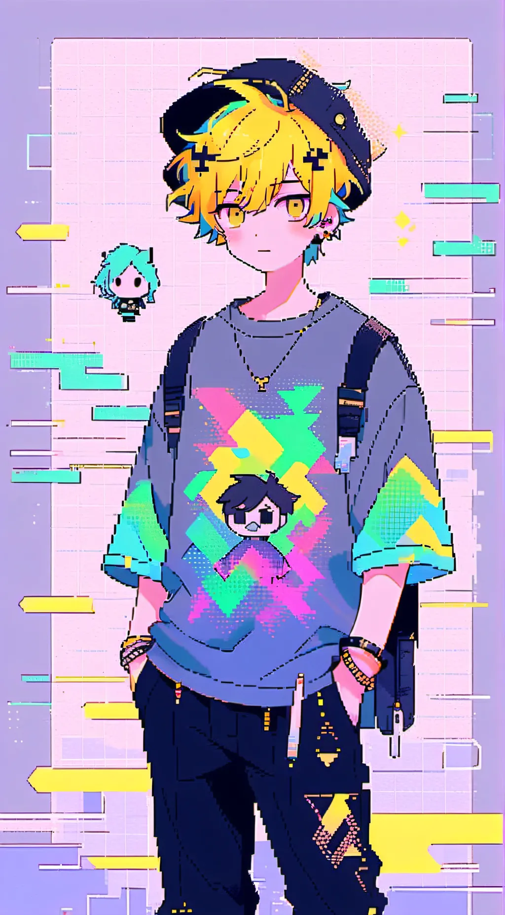 ai character: Mha goofy angst background