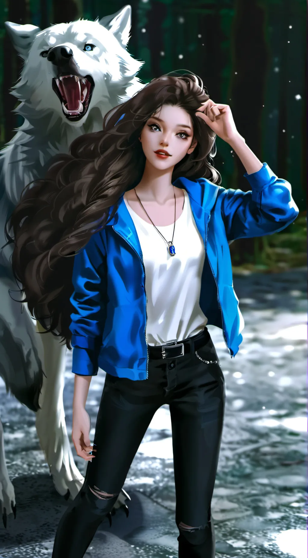 ai character: Pack of 50 Wolves background