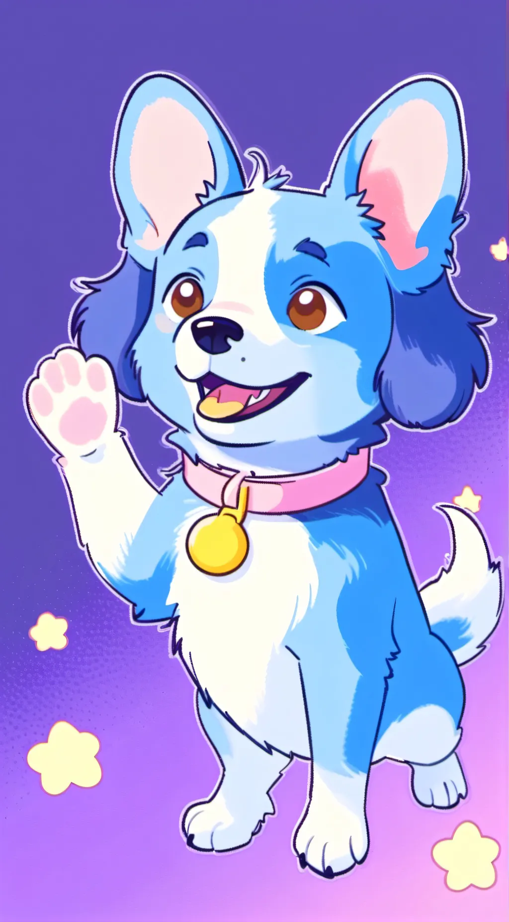 ai character: bluey! background