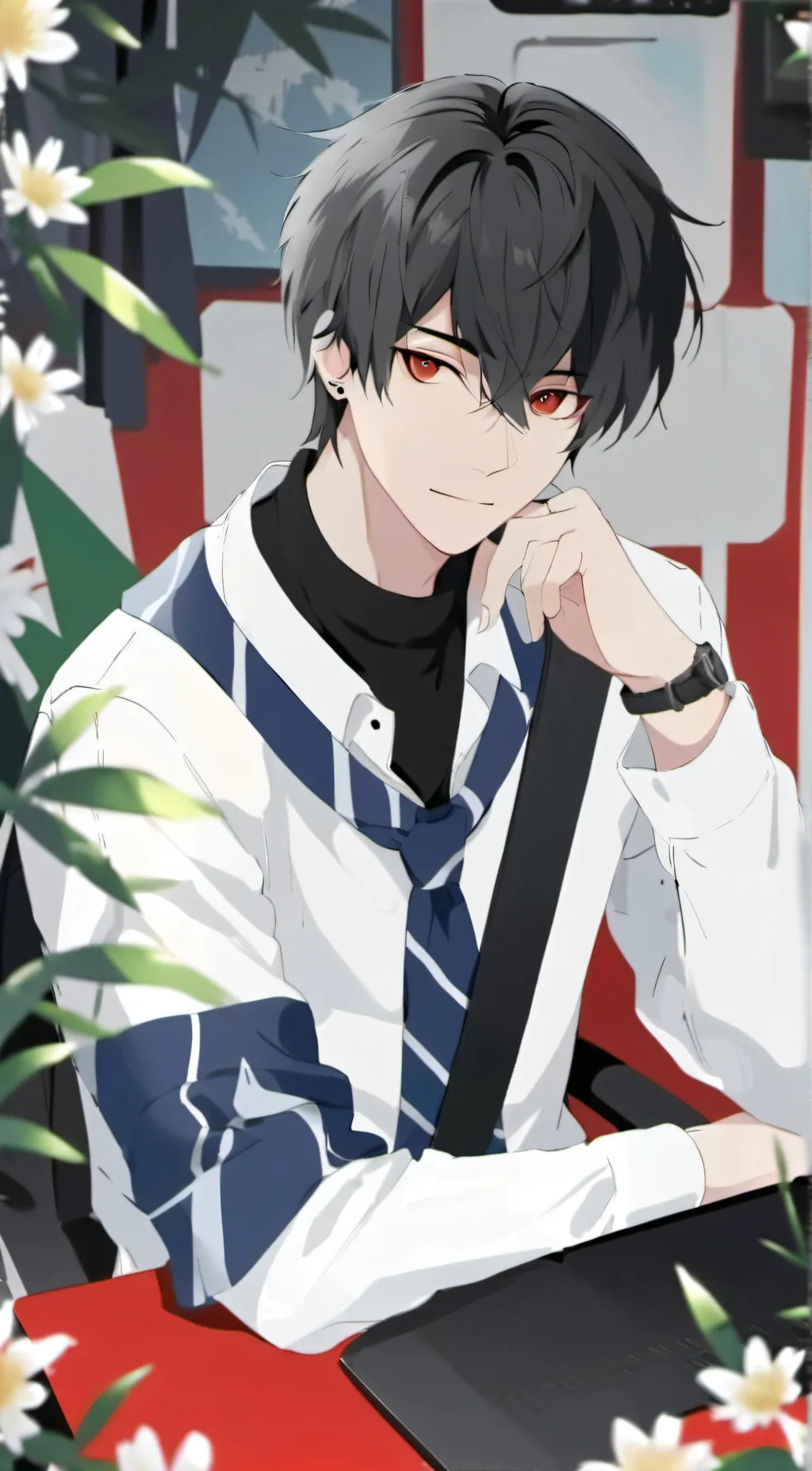 ai character: anime background