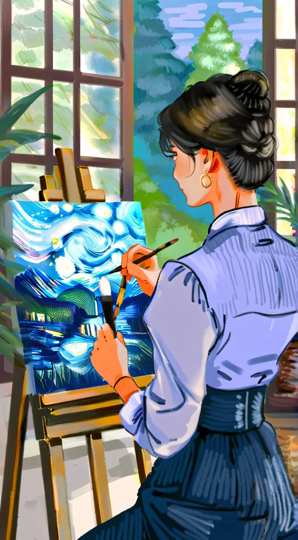 ai character: anny background