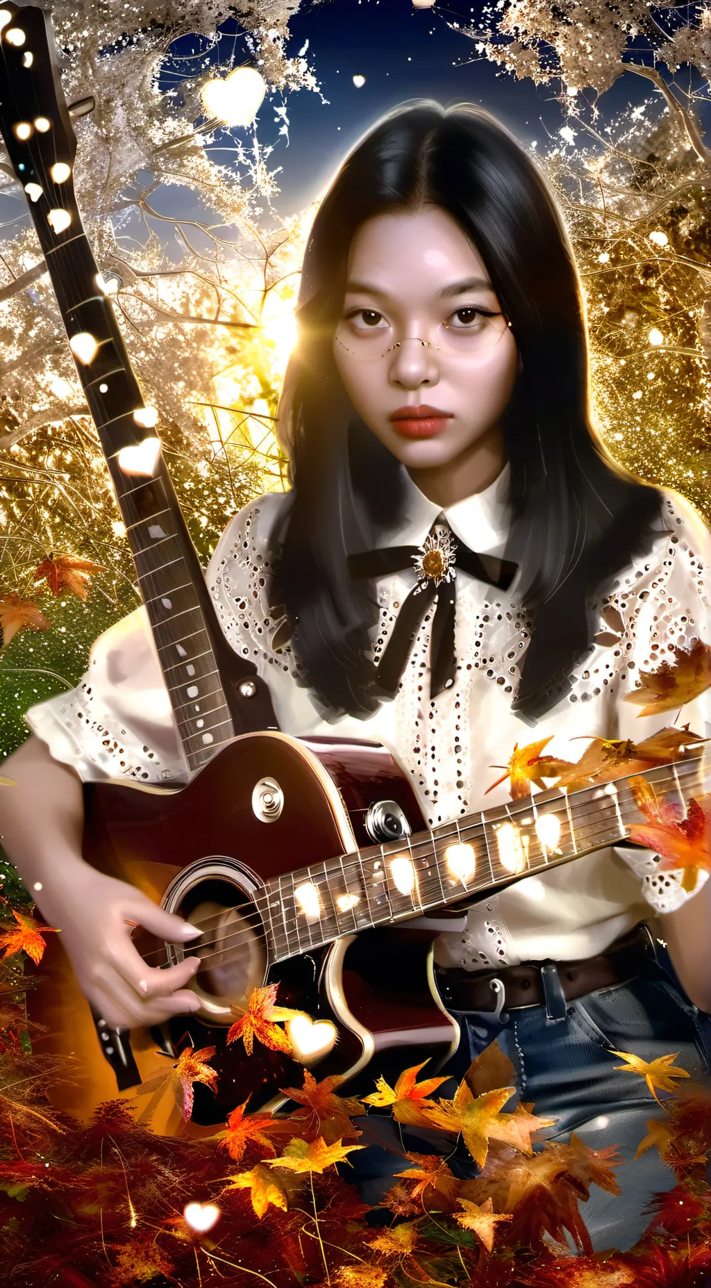 ai character: Autumn background