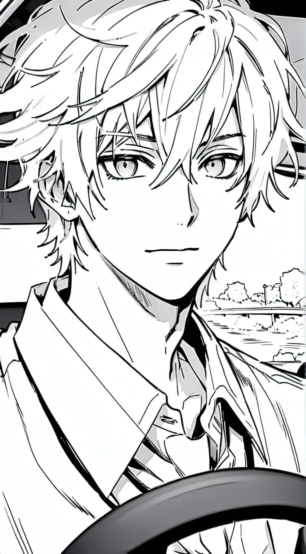 ai character: road trip background