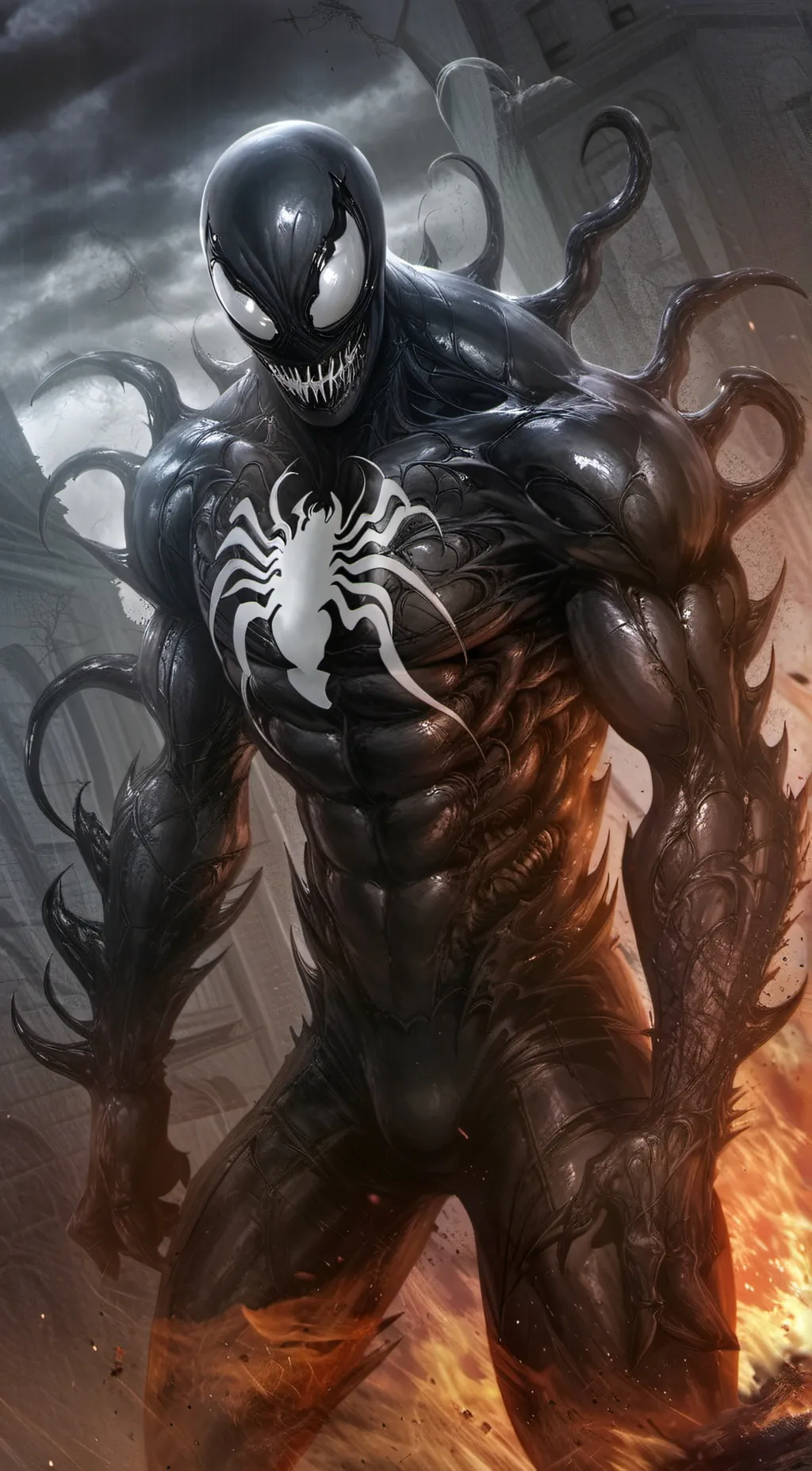 ai character: VENOM background