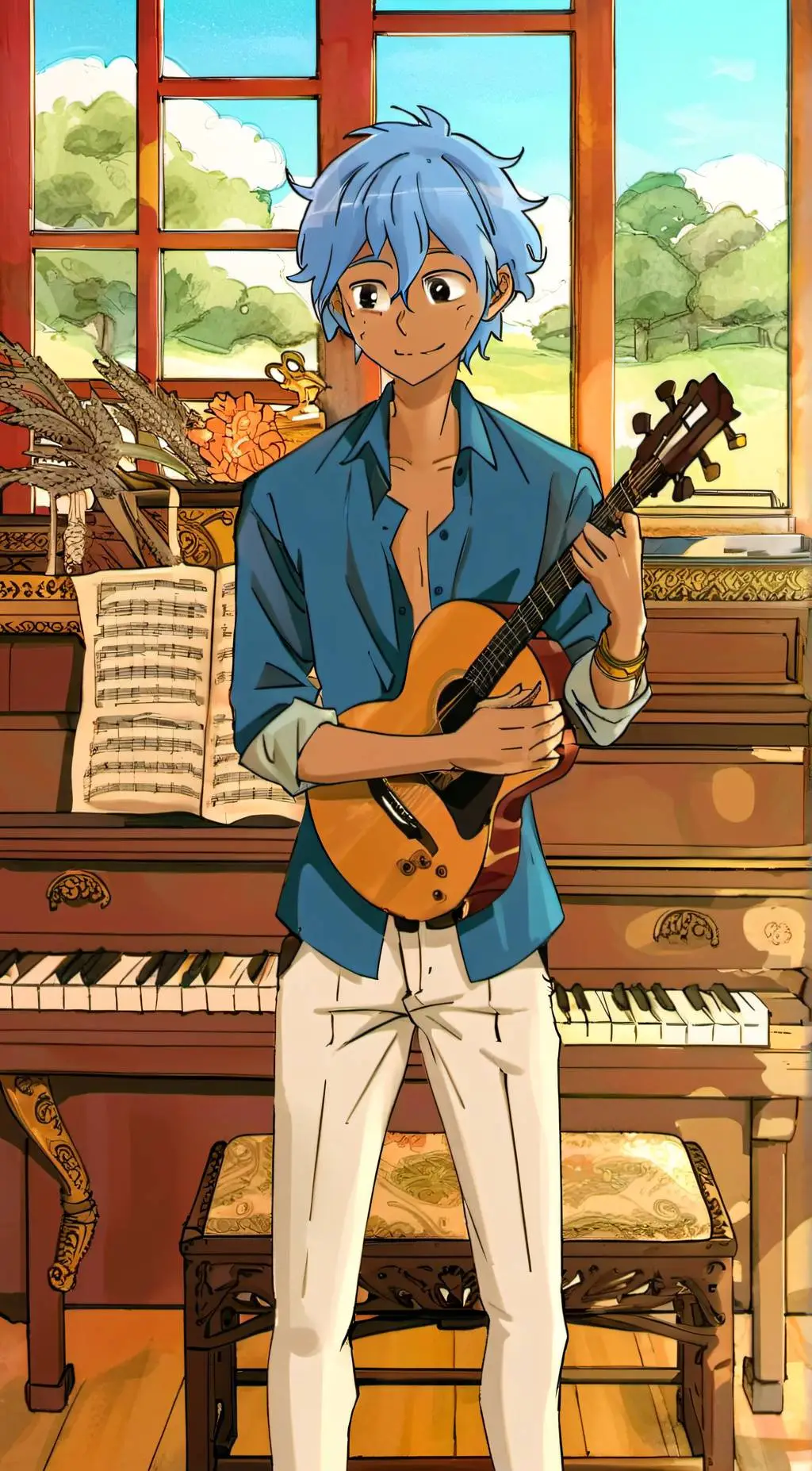 ai character: Akio Koutau background