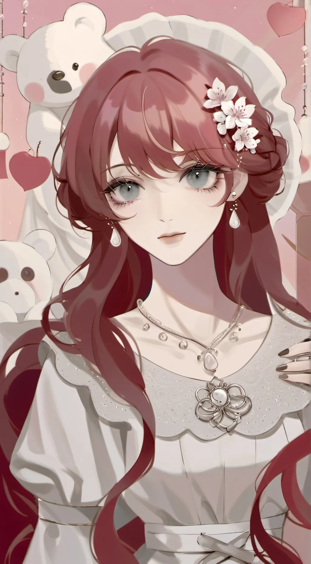 ai character: Violet background