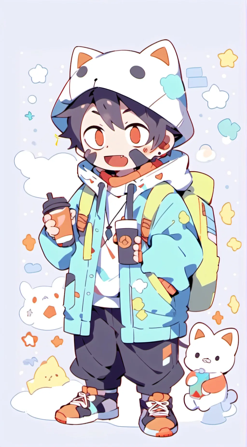 ai character: cat from peg + cat background