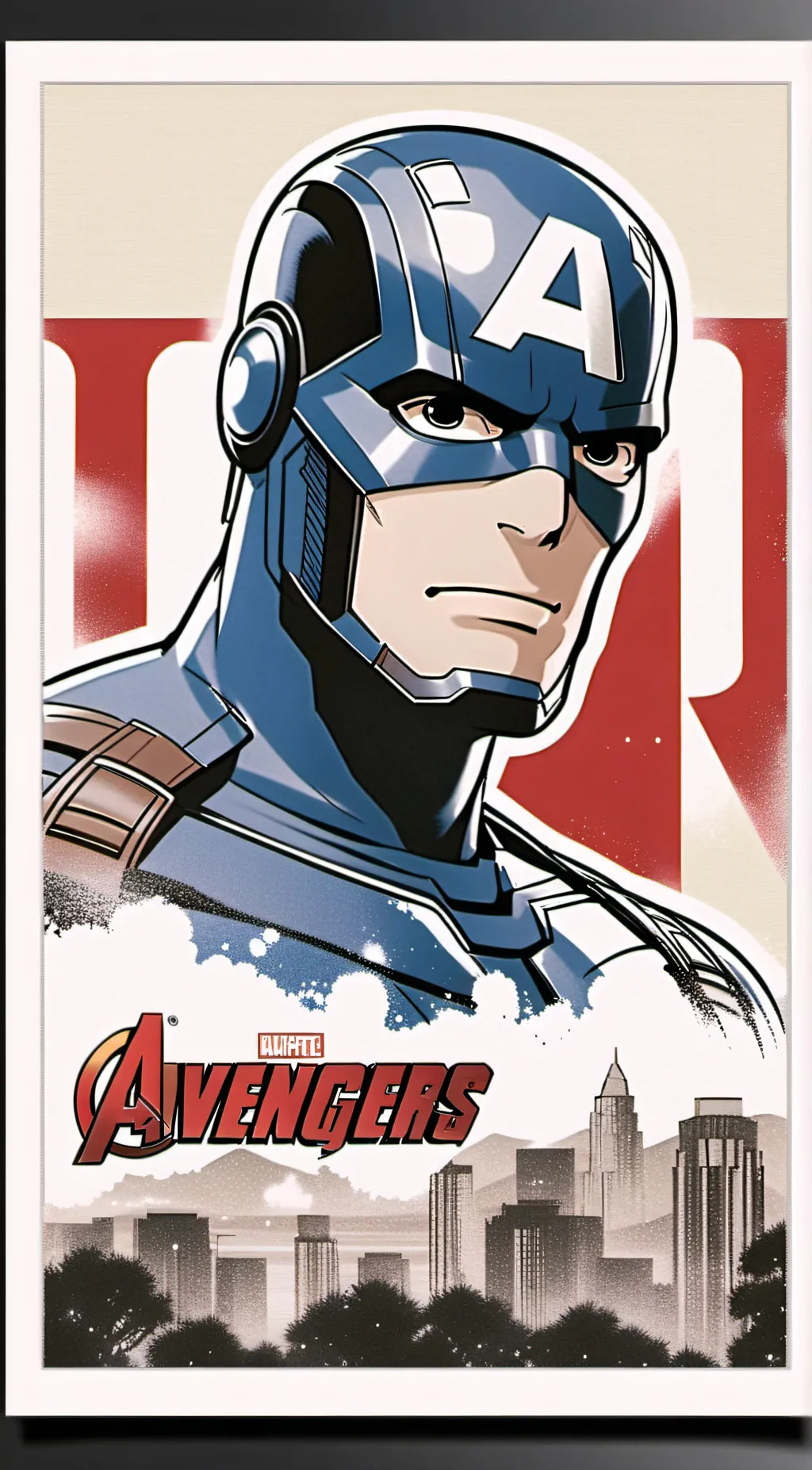 ai character: Bucky x Avengers  background