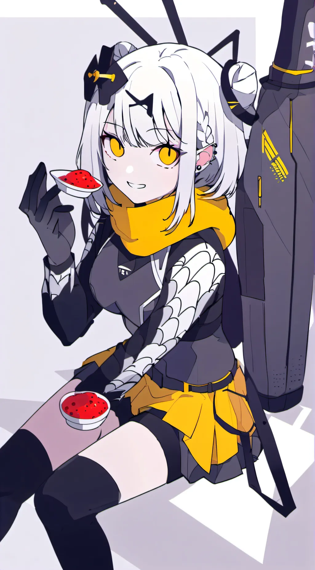 ai character: hungry spider girl background