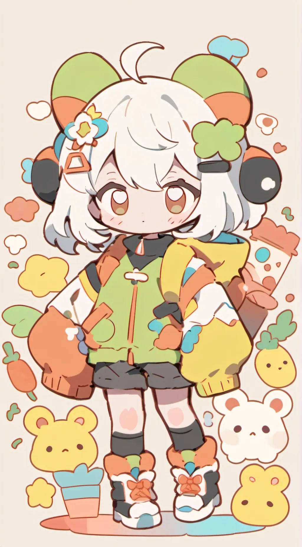 ai character: hybrid world background