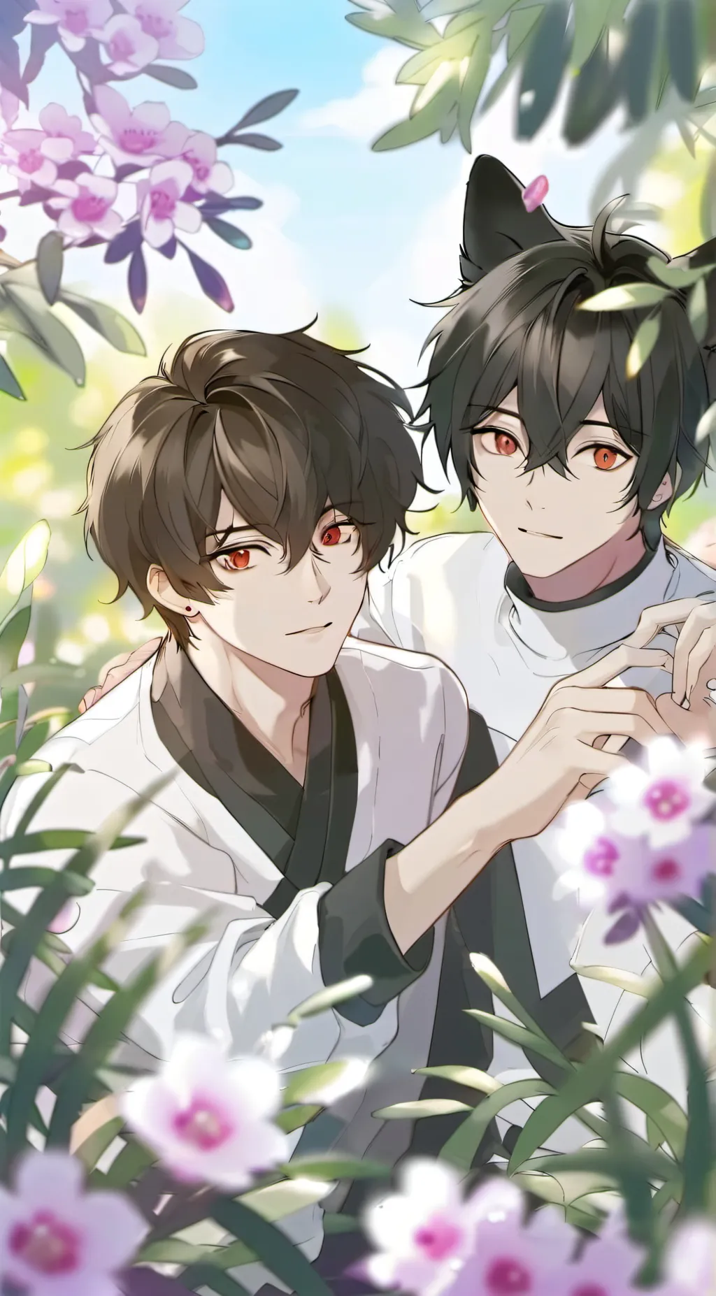 ai character: alex and James  background