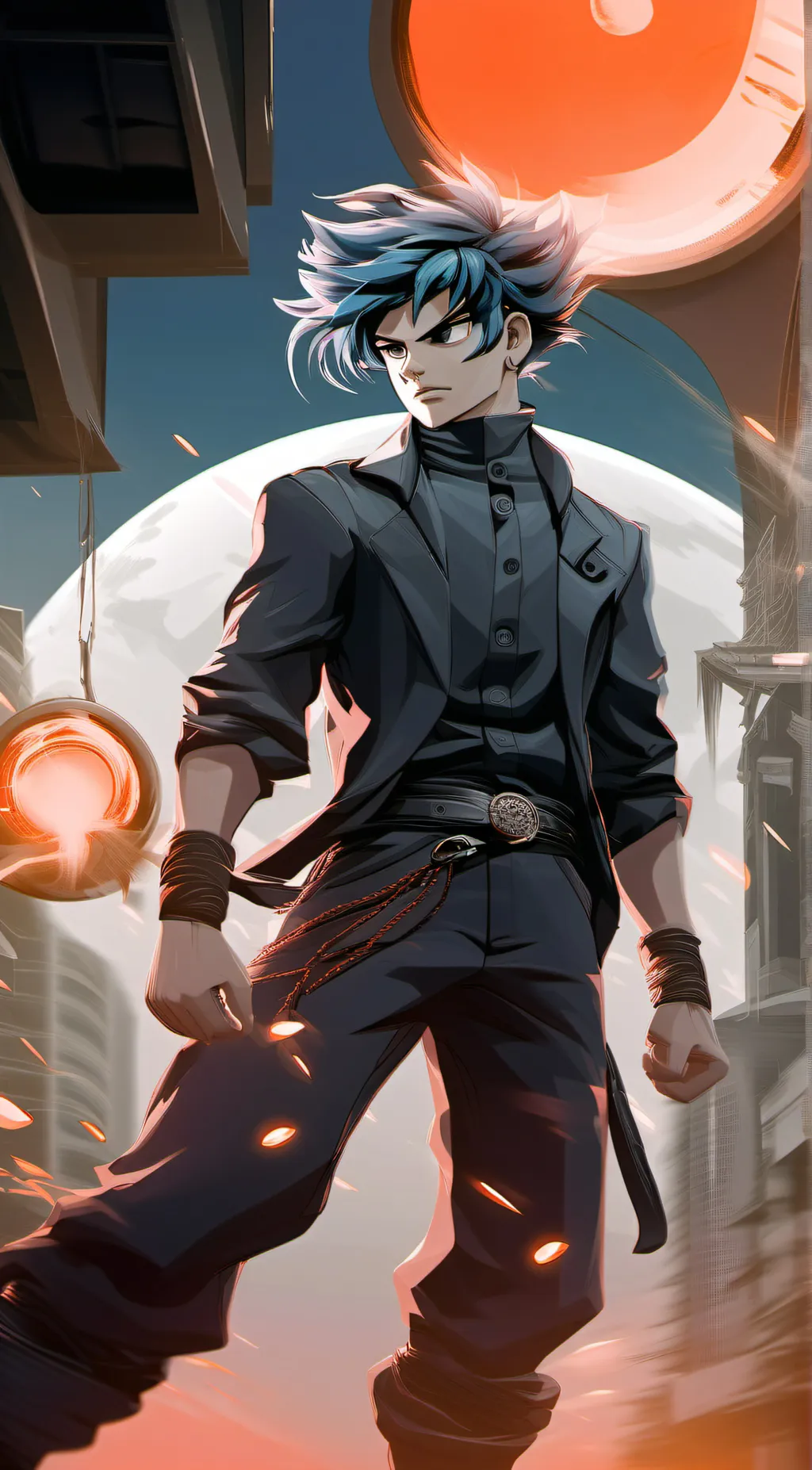 ai character: Goku Black background