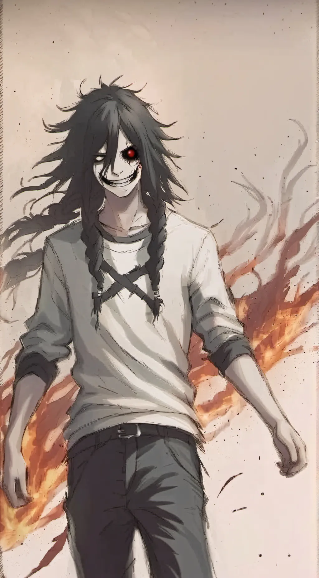 ai character: Jeff the killer background