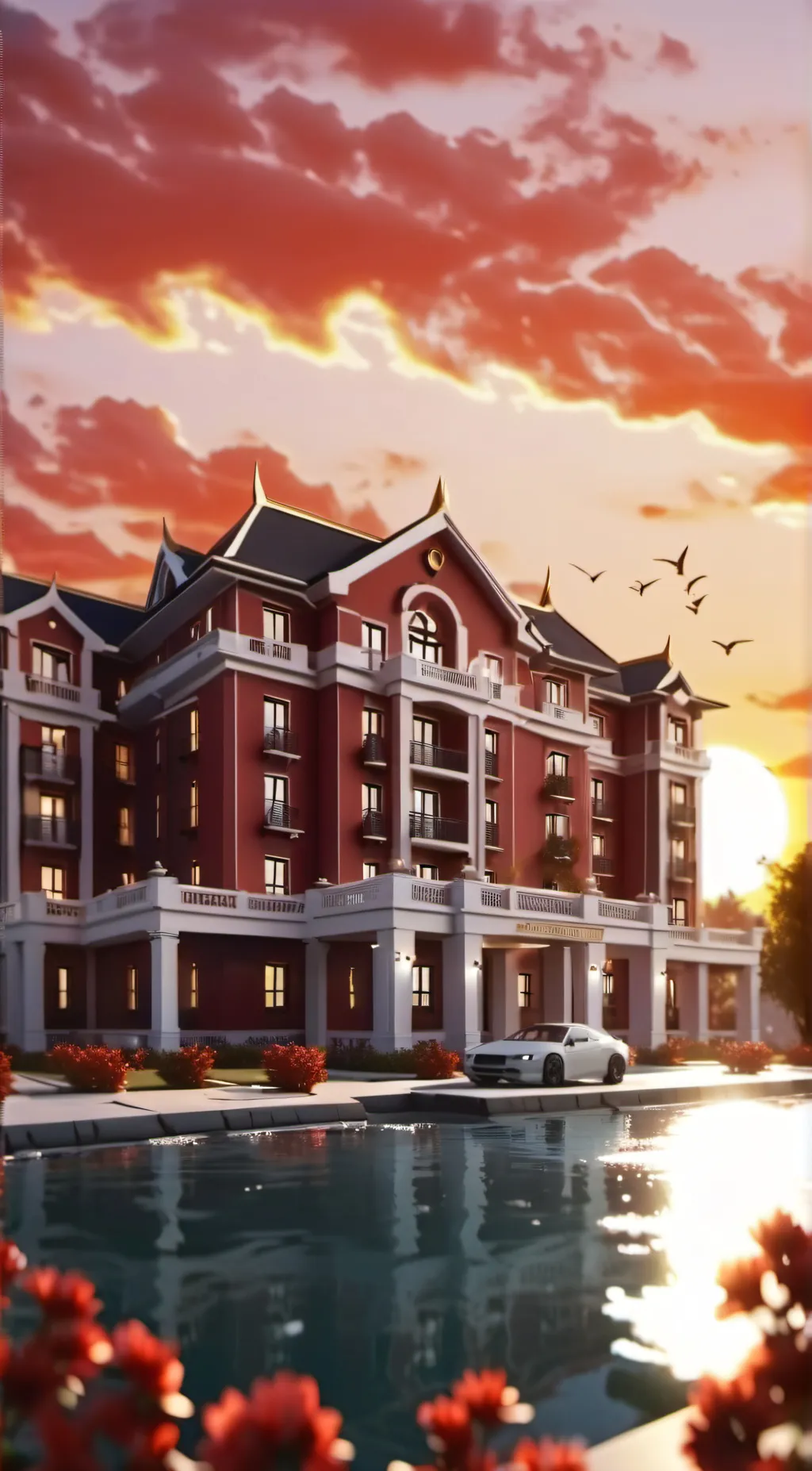 ai character: happy background