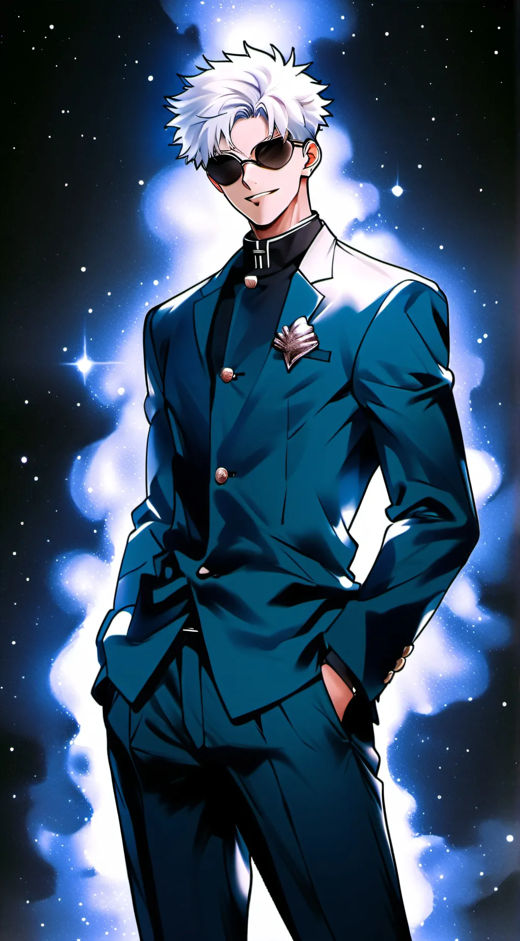 ai character: Saturo gojo  background