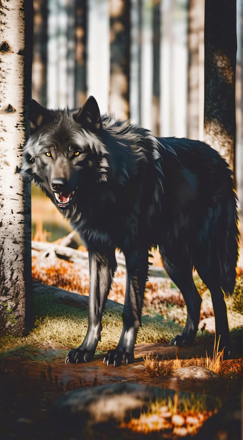 ai character: werewolf  background
