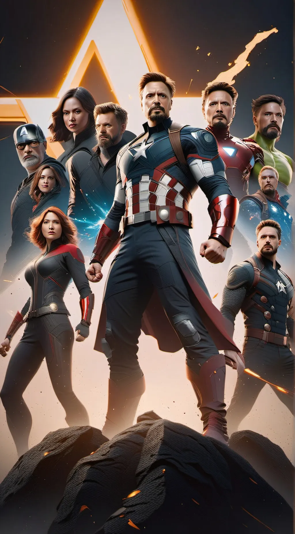 ai character: The Avengers background