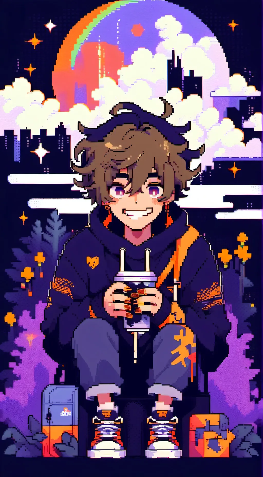 ai character: Michael afton  background