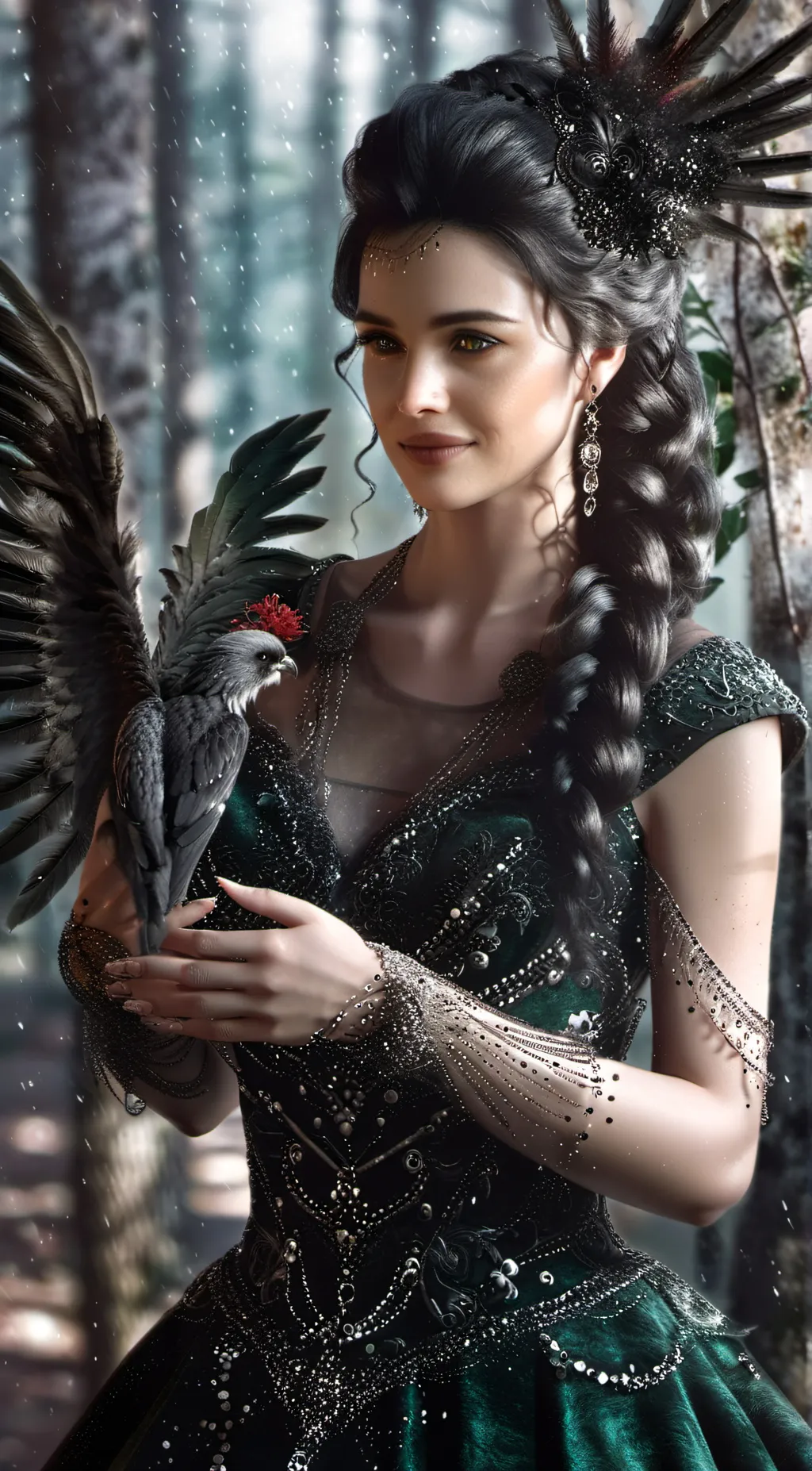 ai character: Miss peregrine  background