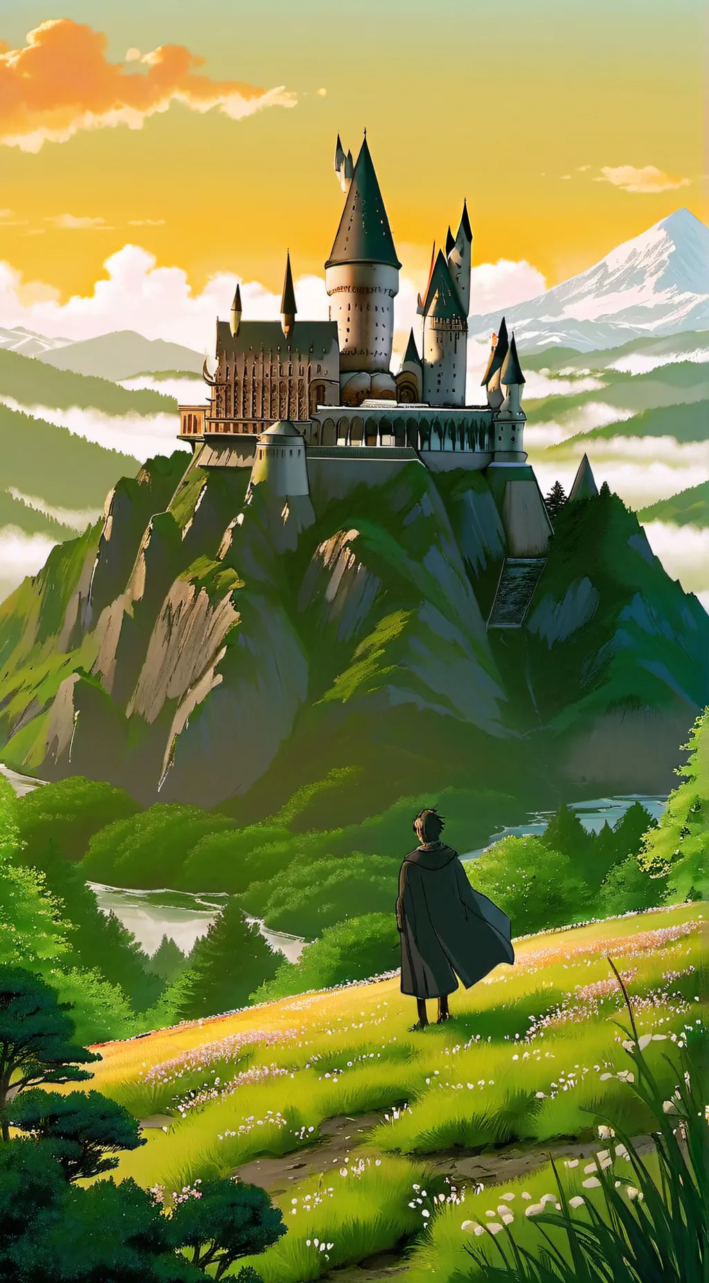 ai character: Hogwarts background