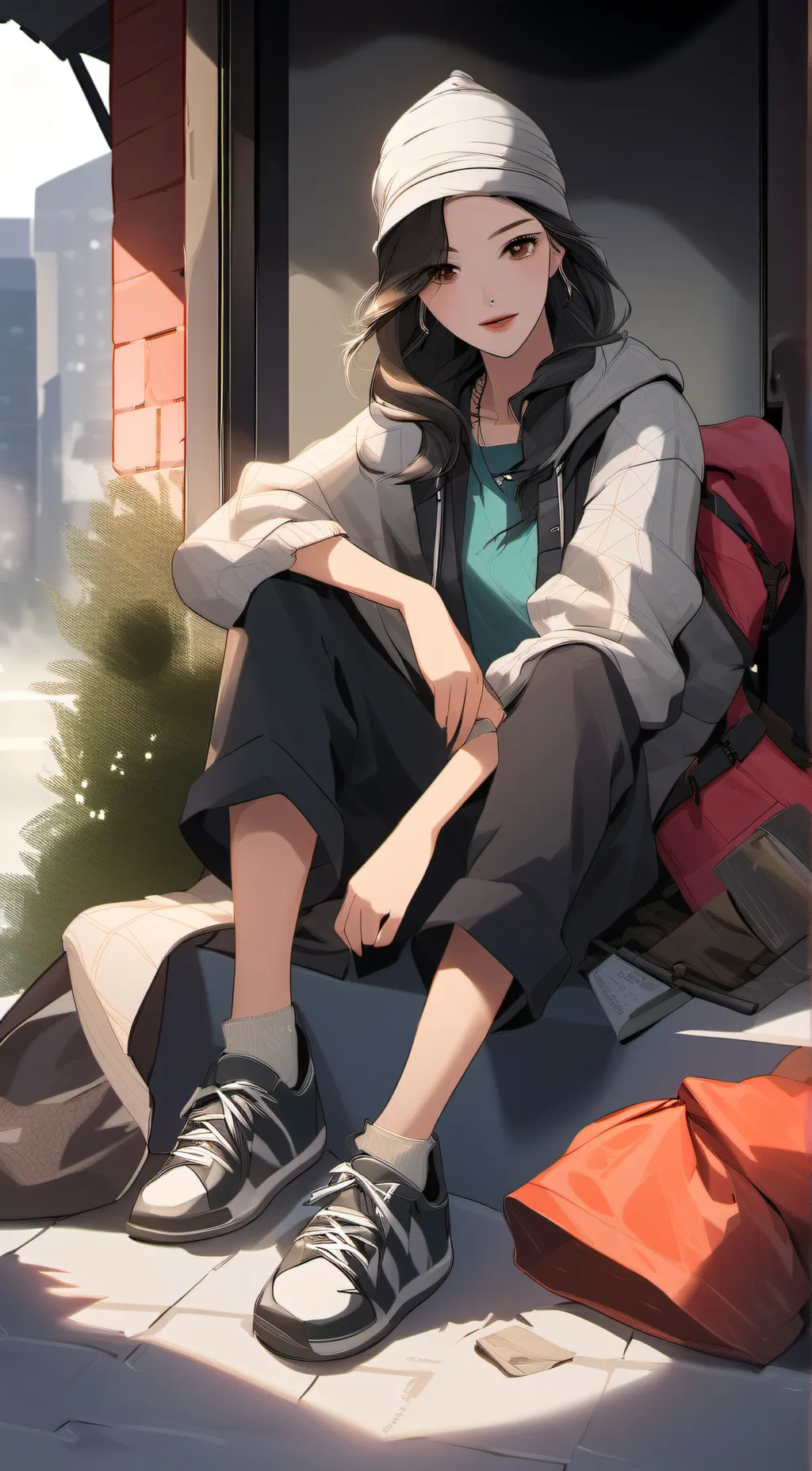 ai character: Homeless Karen background