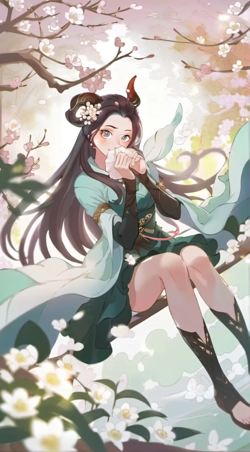 ai character: Nezuko background