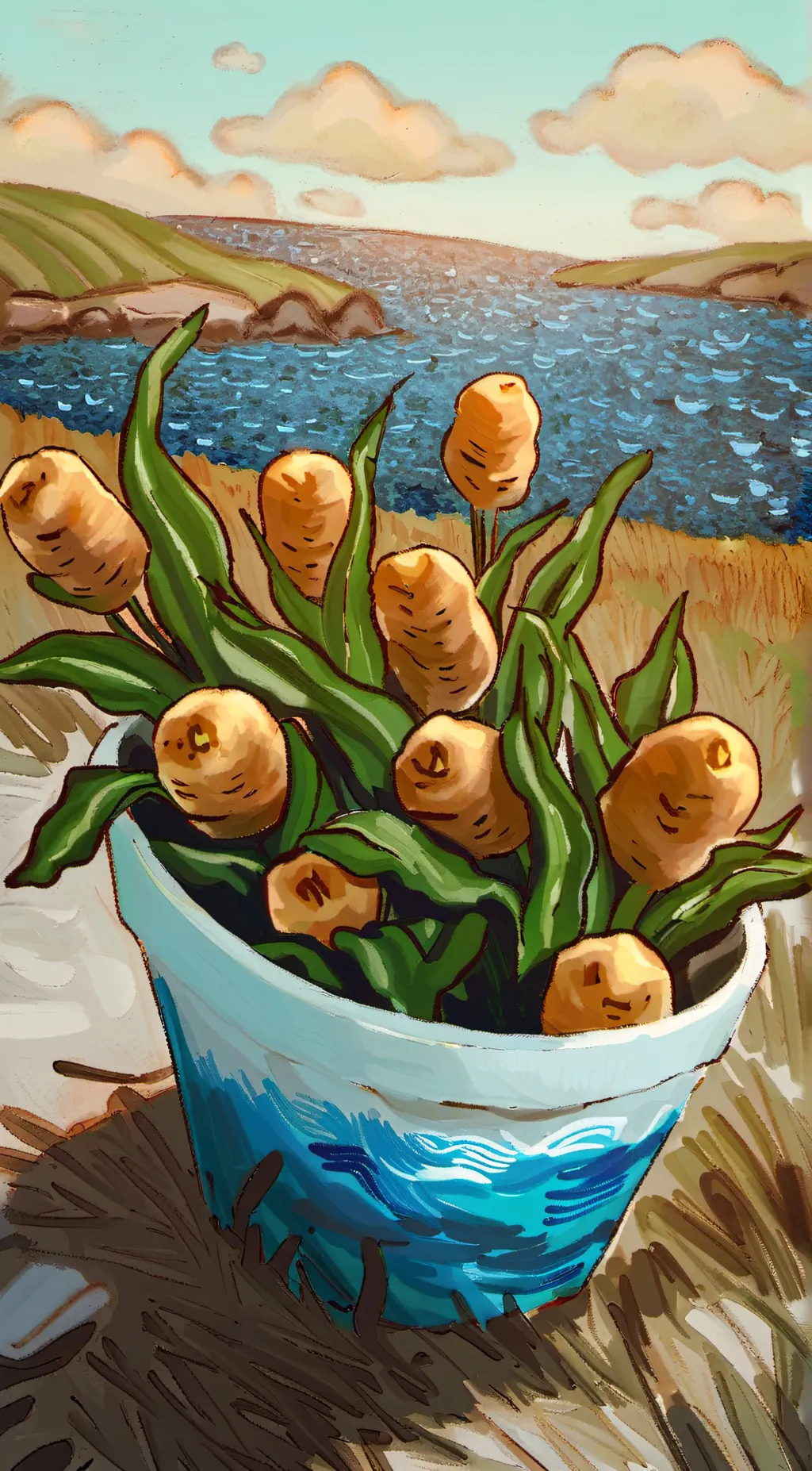 ai character: potato background