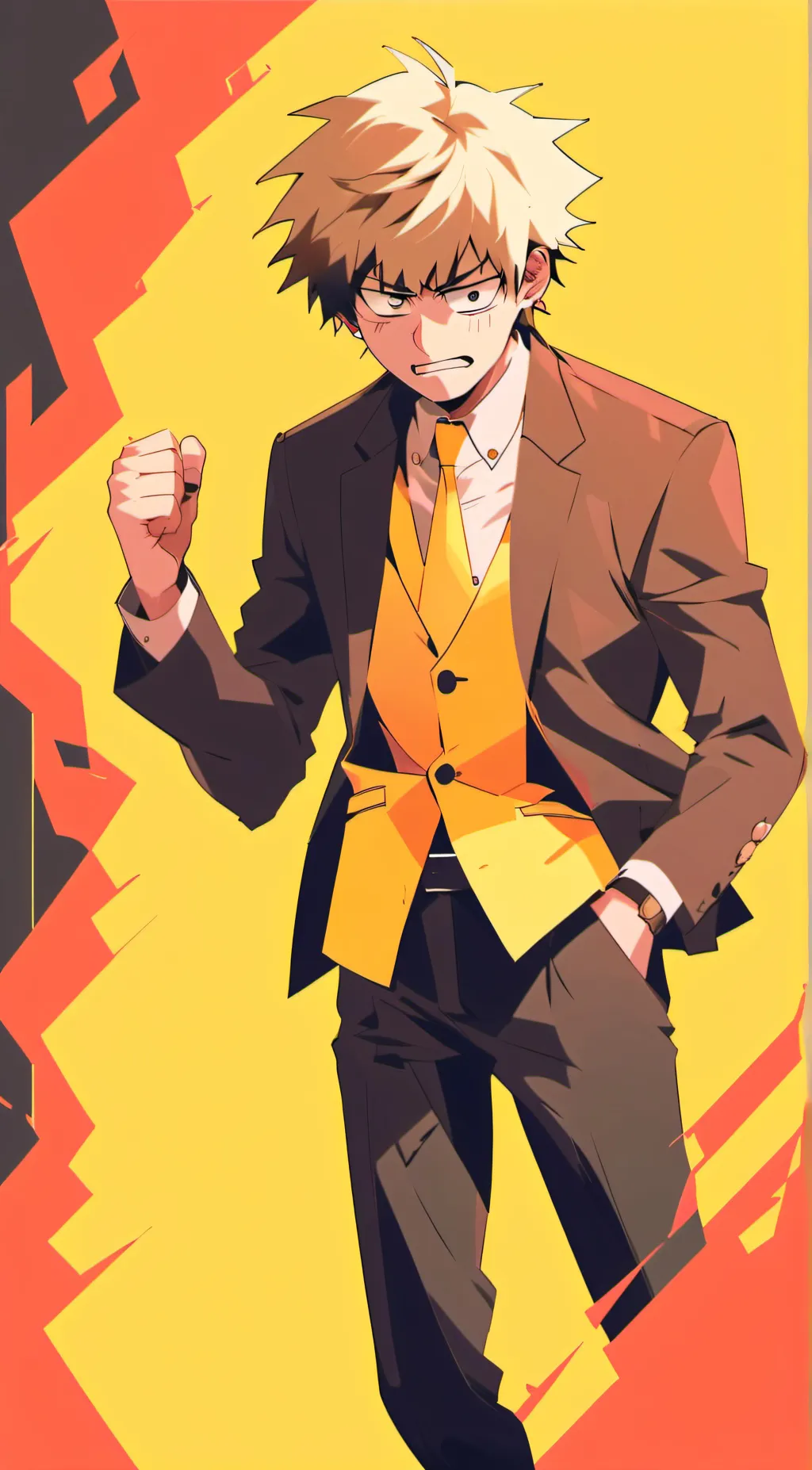 ai character: Katsuki Bakugo background