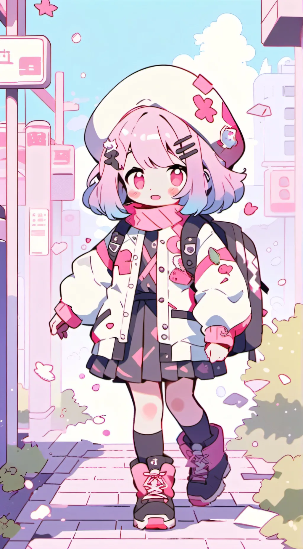 ai character: School (part 2)  background