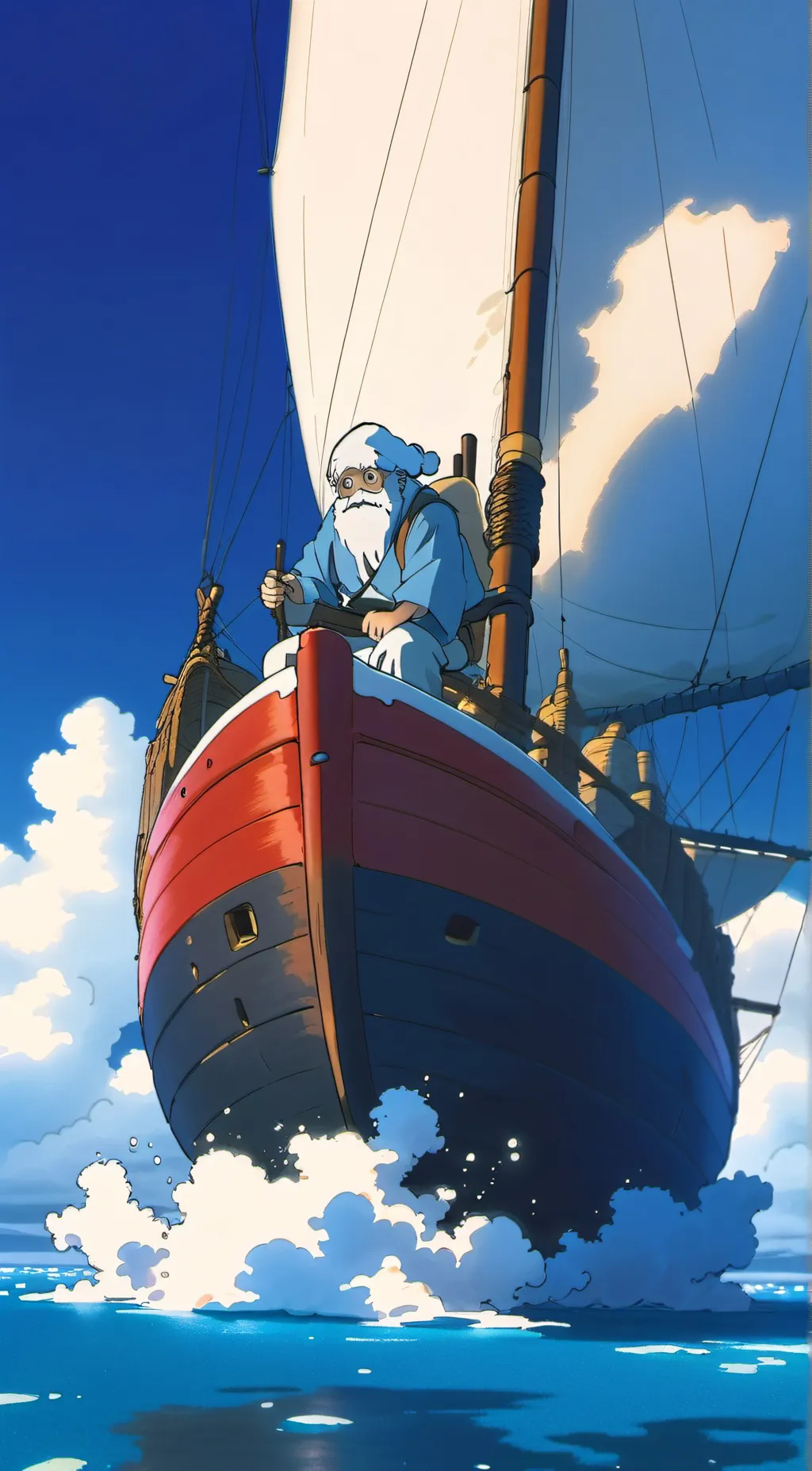 ai character: Ocean adventure background