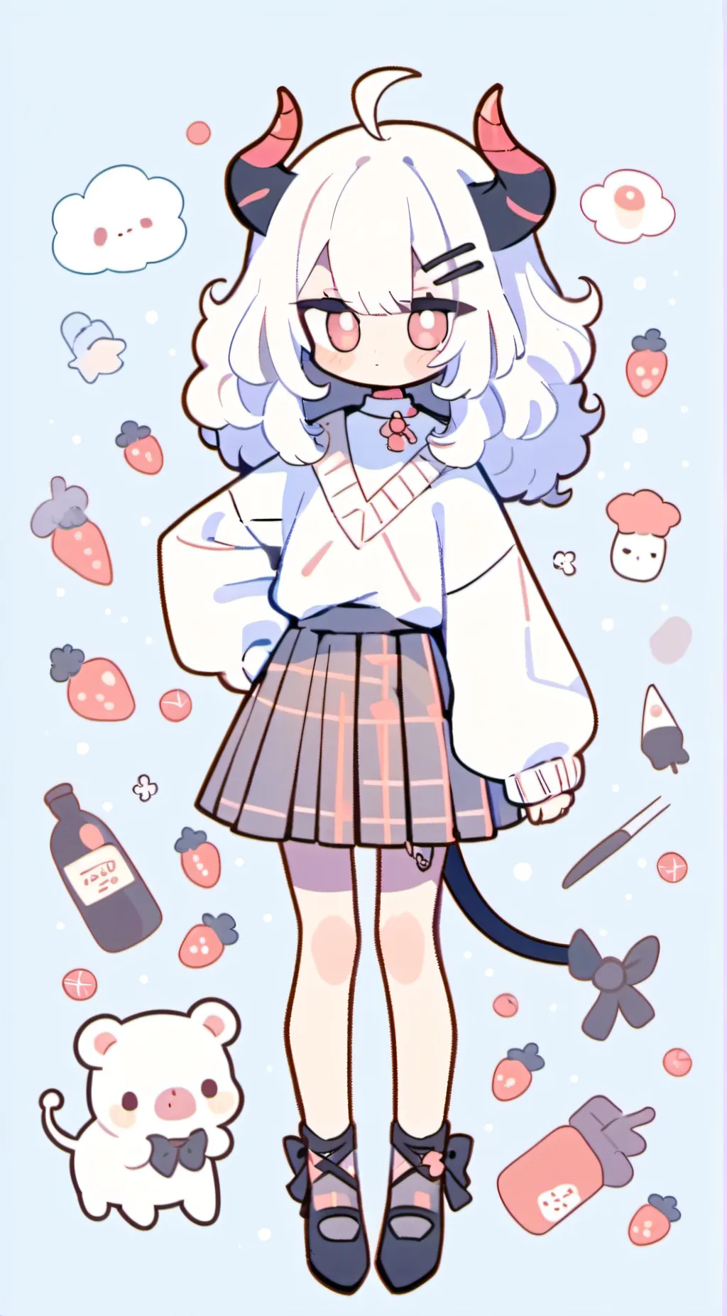 ai character: miss scissors background